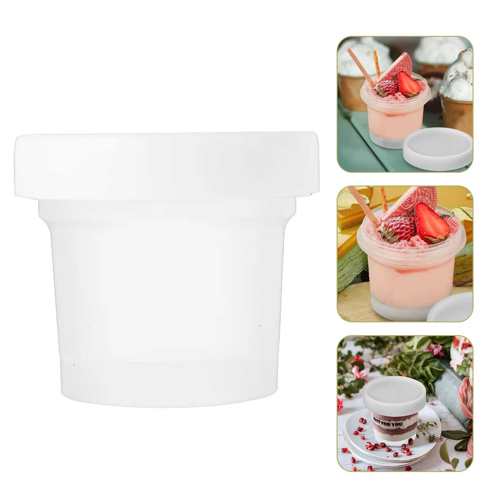 Mousse Cup Sets Disposable Dessert Cups Transparent Jelly Chocolate Yogurt Disposable Mousse Tray Square Pudding Trays