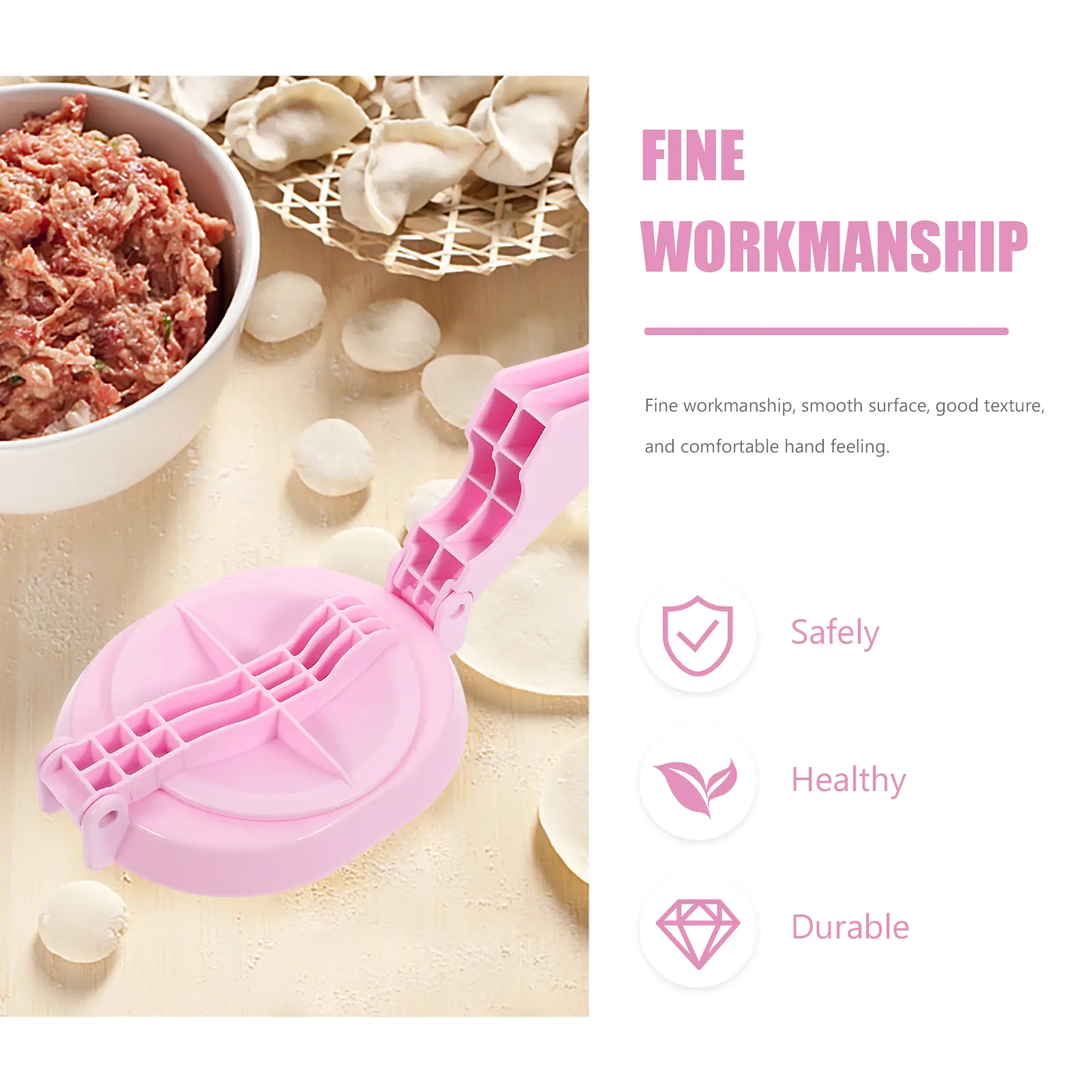 Dough Presser for Dumpling Wrappers Green Manual Household Skin Tool Reusable Kitchen Accessory Baking Pastry Maker