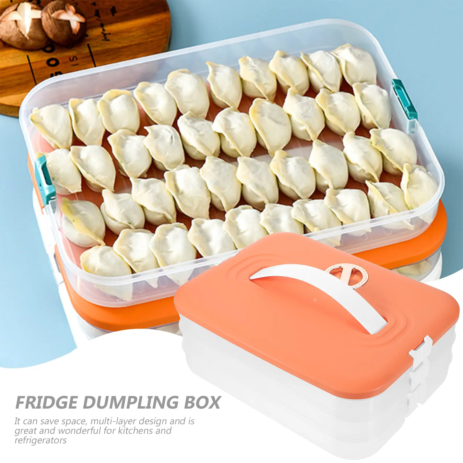 Dumpling Wonton Freezer Box Fridge Organizer Storage Containers Kitchen Refrigerator Food Preservation Plastic Container