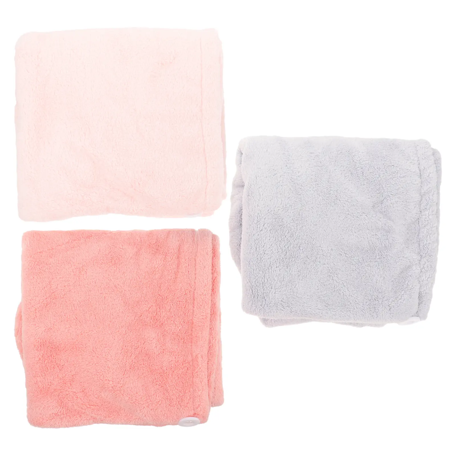 3pcs Dry Hair Cap Quick Drying Coral Fleece Bath Accessory Soft Thickened Absorption Comfortable Travel Hair Care Towel Set