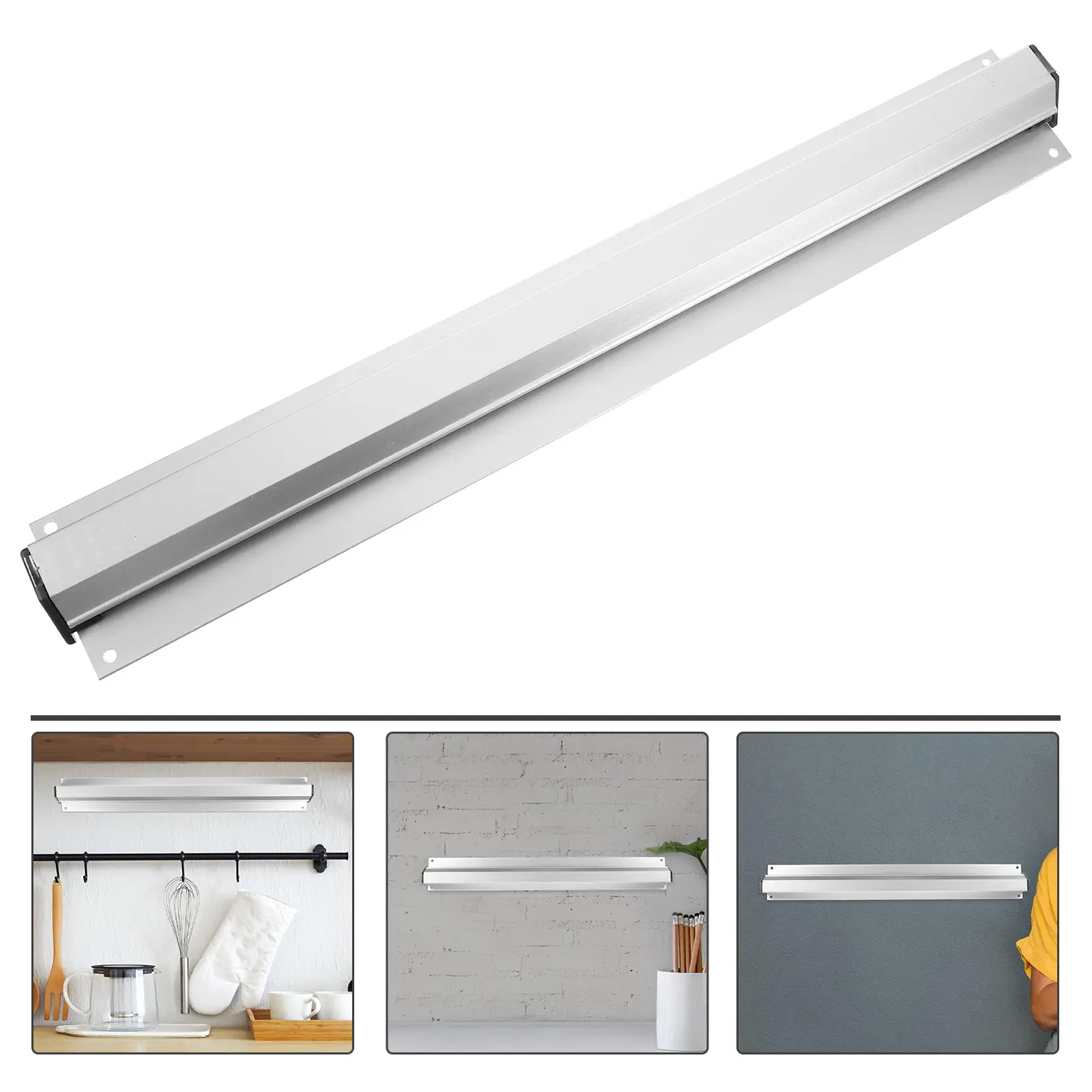 Aluminum Alloy Slide Ticket Holder Restaurant Order Check Rack Kitchen Memo Rail Heat Resistant Easy Installation