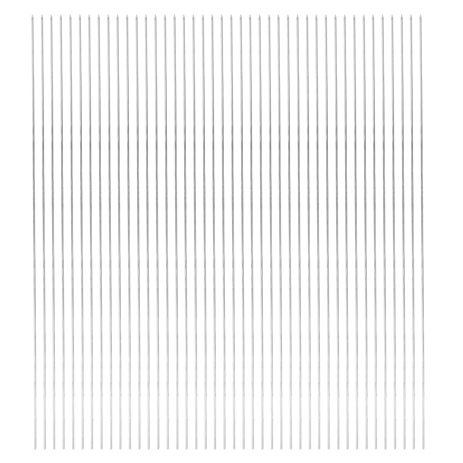 100pcs Stainless Sticks 33cm Barbecue Sticks 2mm Silver Simple Practical Bbq Skewer Camping Hiking Barbecue Tools