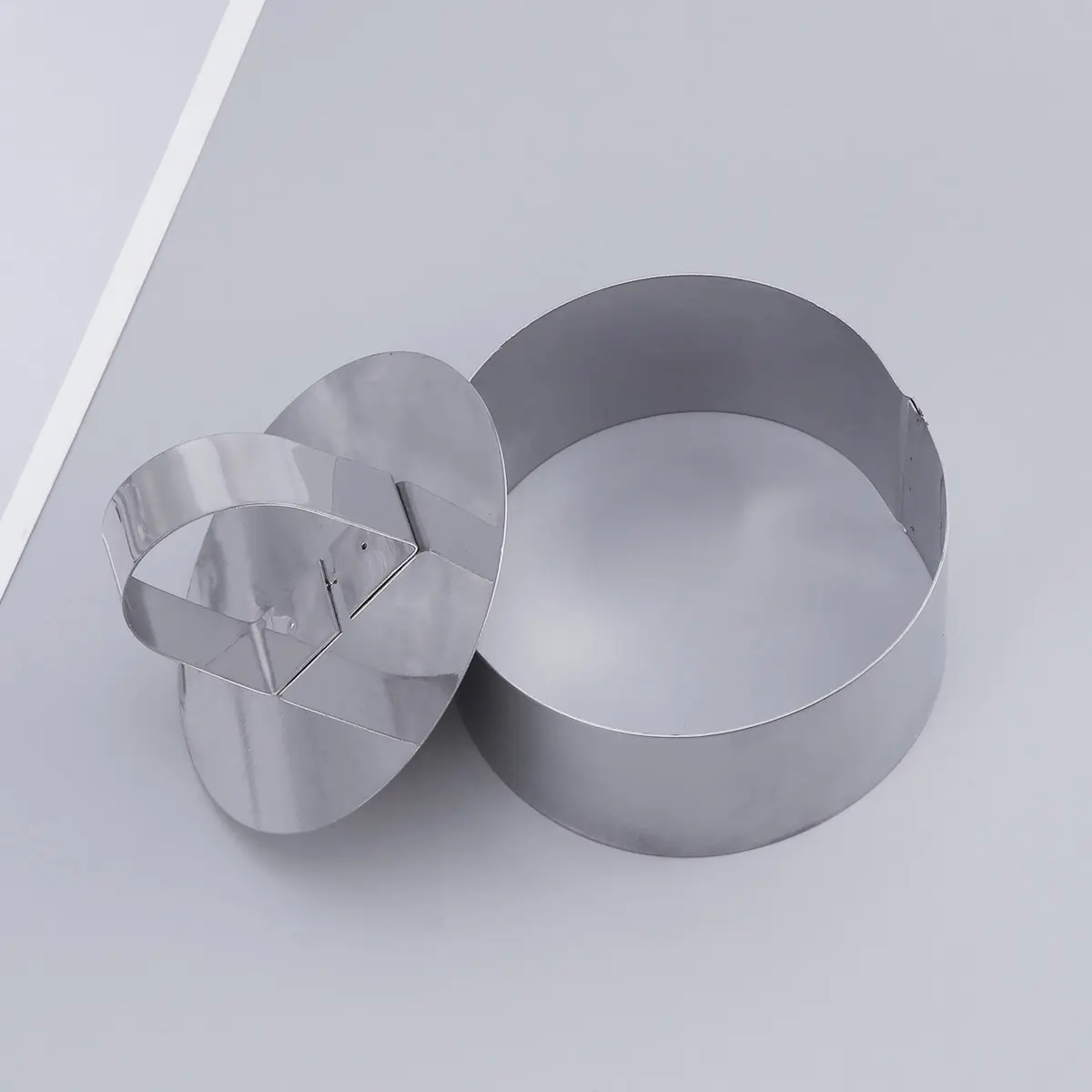 2 Pcs Stainless Steel Mousse Round Mold for Baking Pastry Chocolate Cookie Maker Non Stick Easy Demould Kitchen Baking
