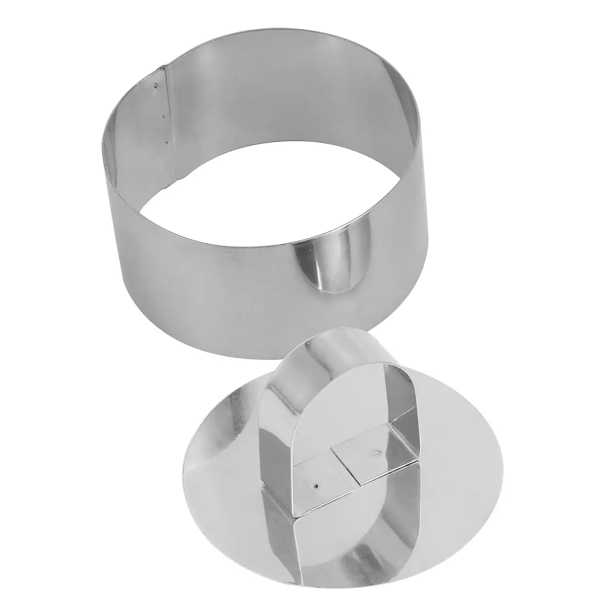 2 Pcs Stainless Steel Mousse Round Mold for Baking Pastry Chocolate Cookie Maker Non Stick Easy Demould Kitchen Baking