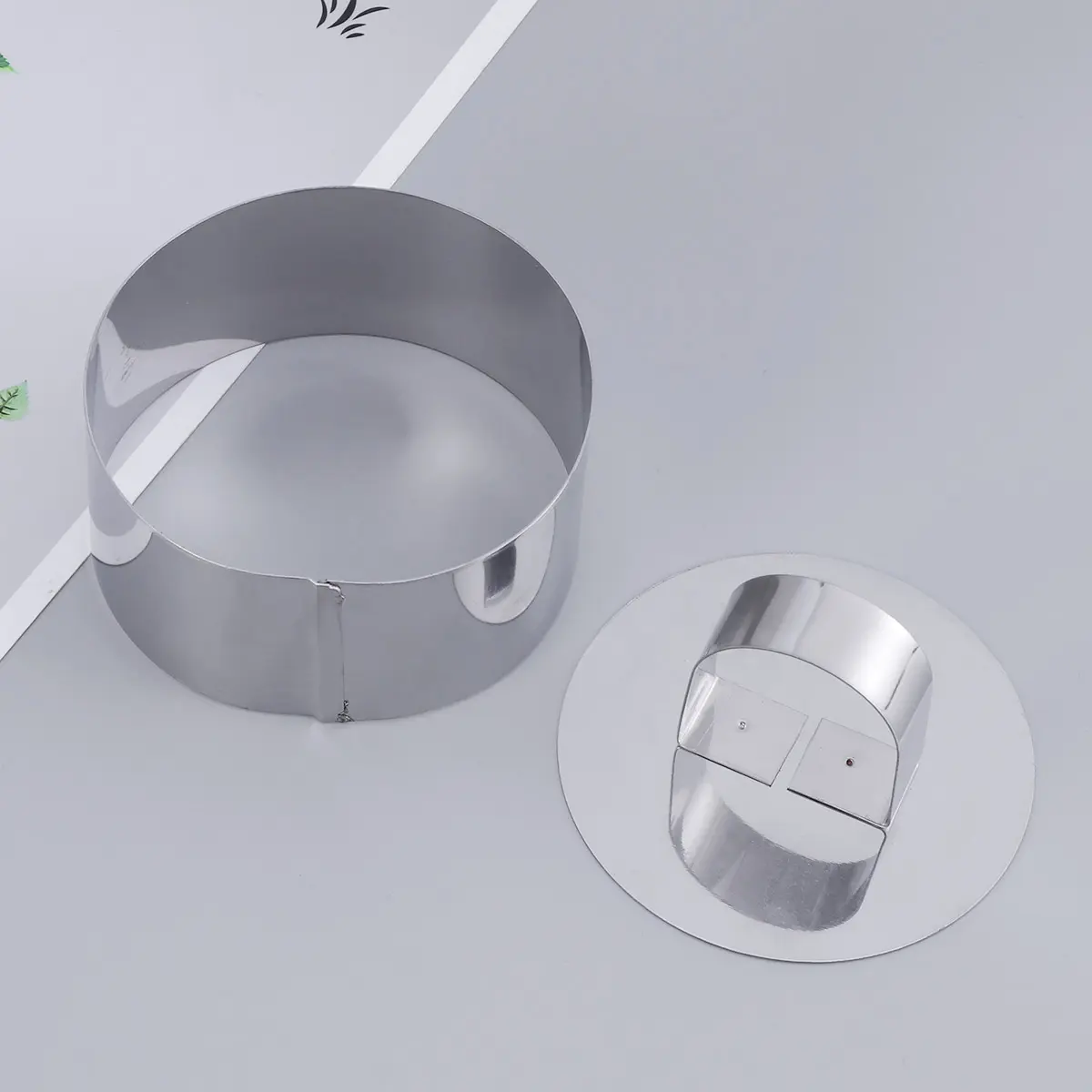 2 Pcs Stainless Steel Mousse Round Mold for Baking Pastry Chocolate Cookie Maker Non Stick Easy Demould Kitchen Baking