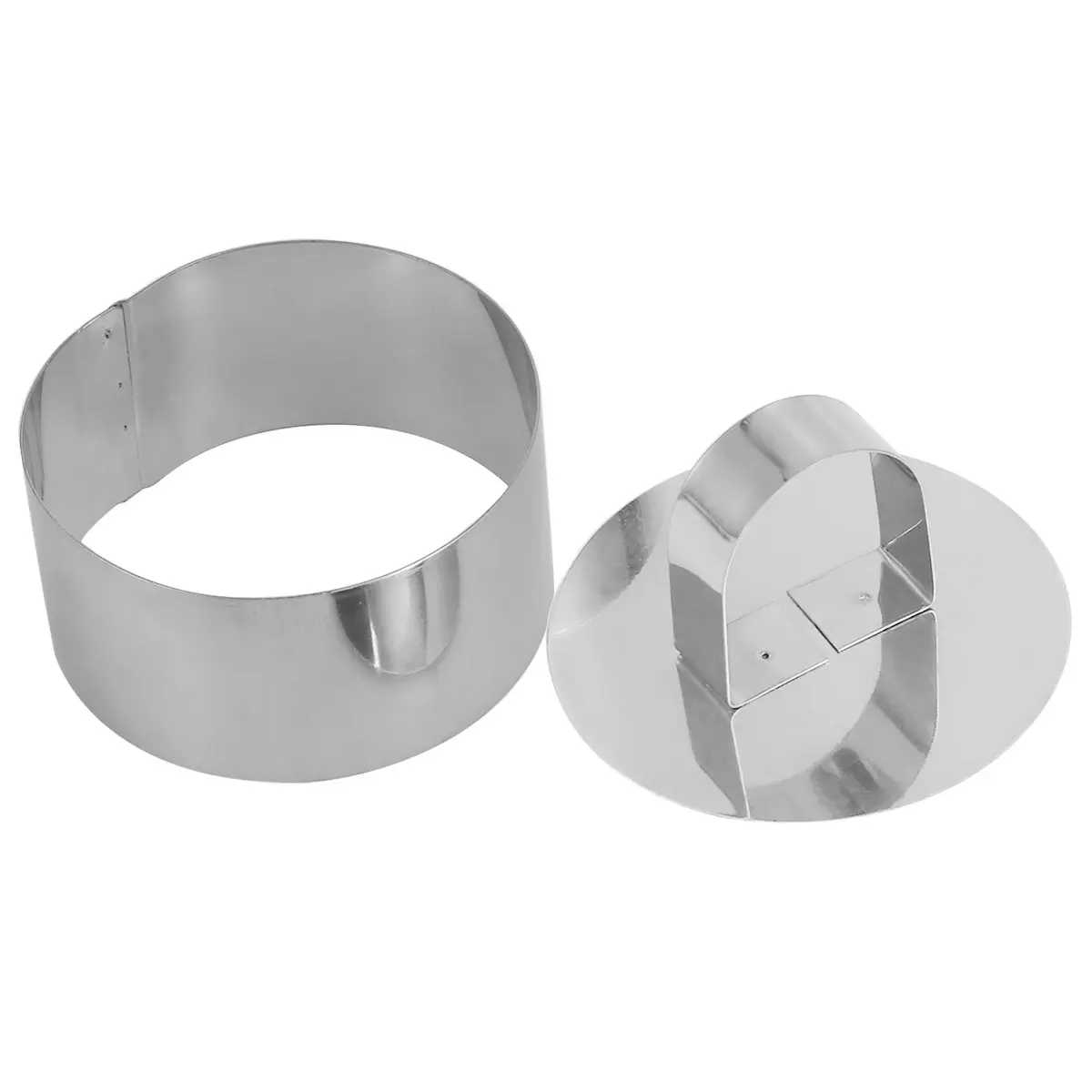 2 Pcs Stainless Steel Mousse Round Mold for Baking Pastry Chocolate Cookie Maker Non Stick Easy Demould Kitchen Baking