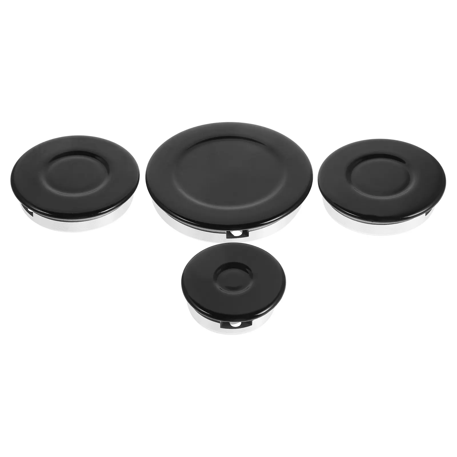 Gas Stove Cap Accessories Black Caps for Cooktop Flame Cap Cover Hob Replacement Kit Flame Cover