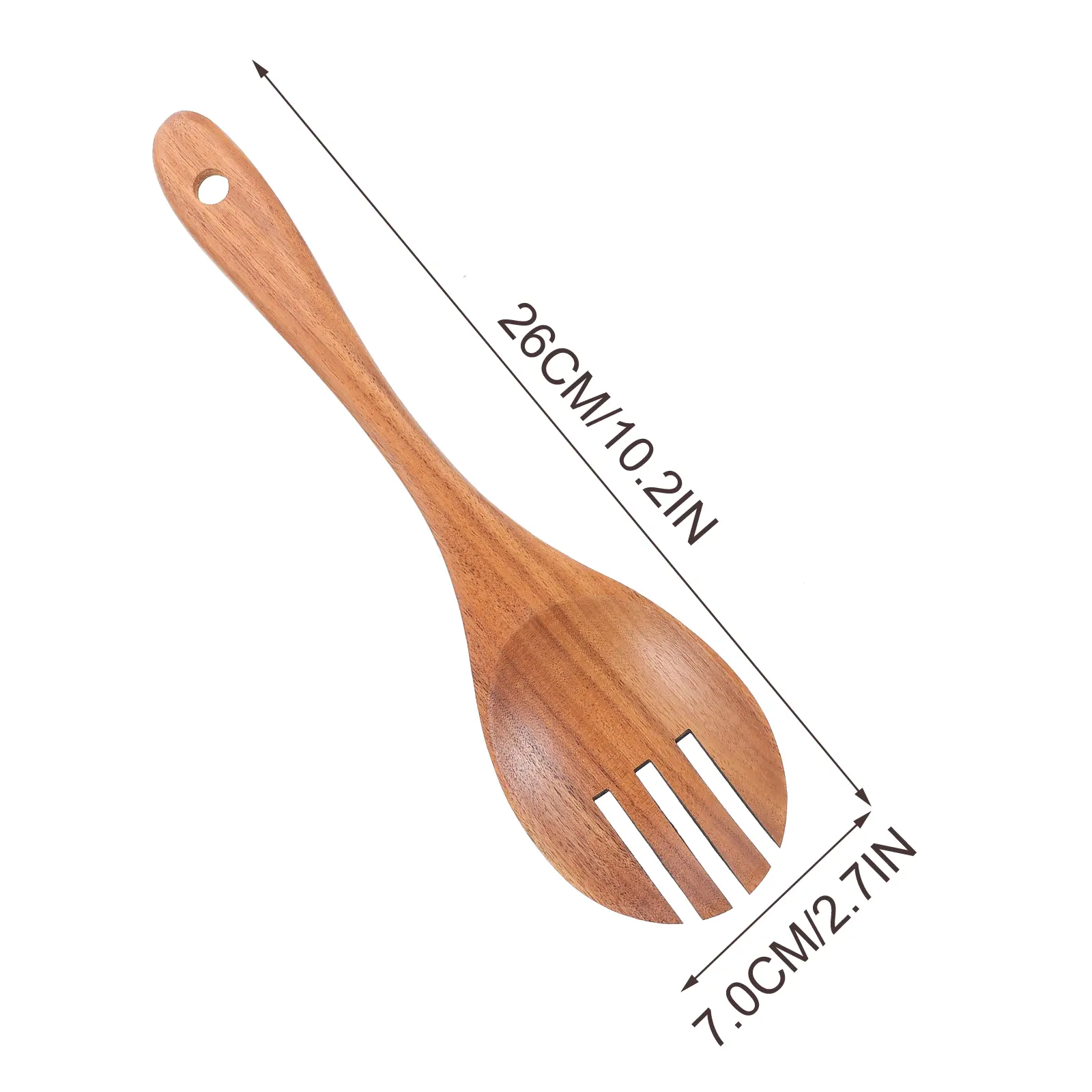 Spoon Wooden Kitchen Server Fruit Serving Utensil Spork Home Supplies Wood Salad Serving Fork Fruit Fork Wooden