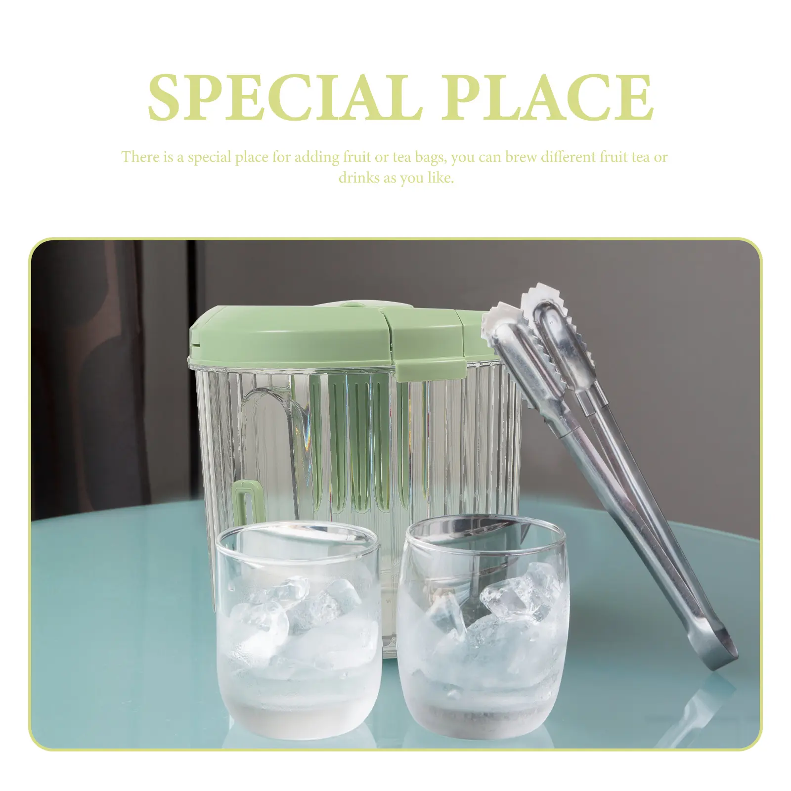 Cold Pitcher Large Capacity PP Material Juice Dispenser Fridge Container Refrigerator Beverage Pot Water Infuser Faucet Juices