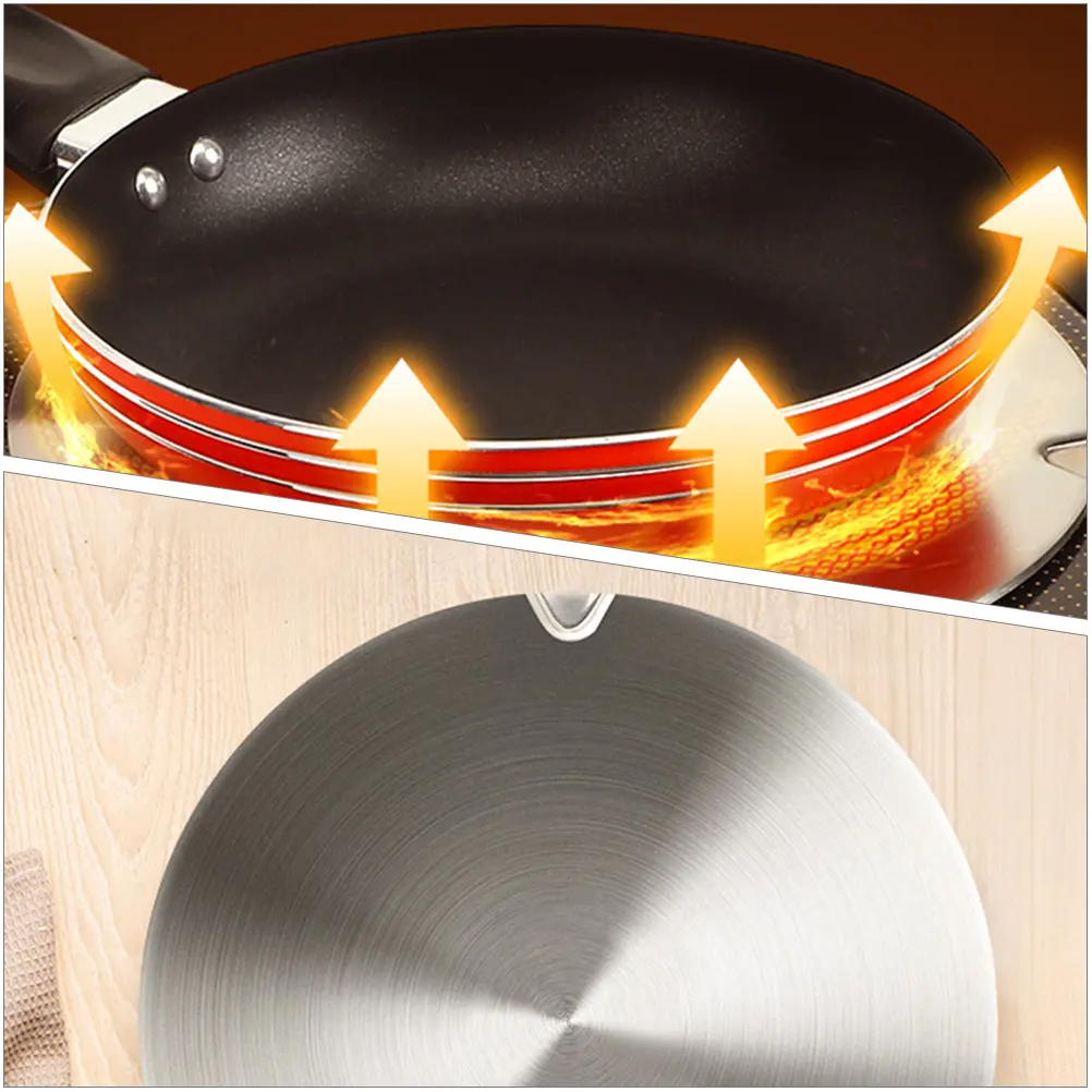 Induction Plate Heat Diffuser Gas Stove Cookware Adapter Silver Thermal Guide Disk Kitchen Must Haves Cooker Transfer Pans
