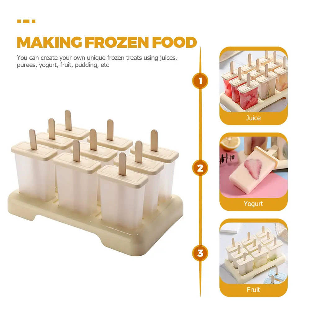 Ice Cream Mold Ice-cream Moulds Children's Reusable Girl Cute Making Forms Pp Molds