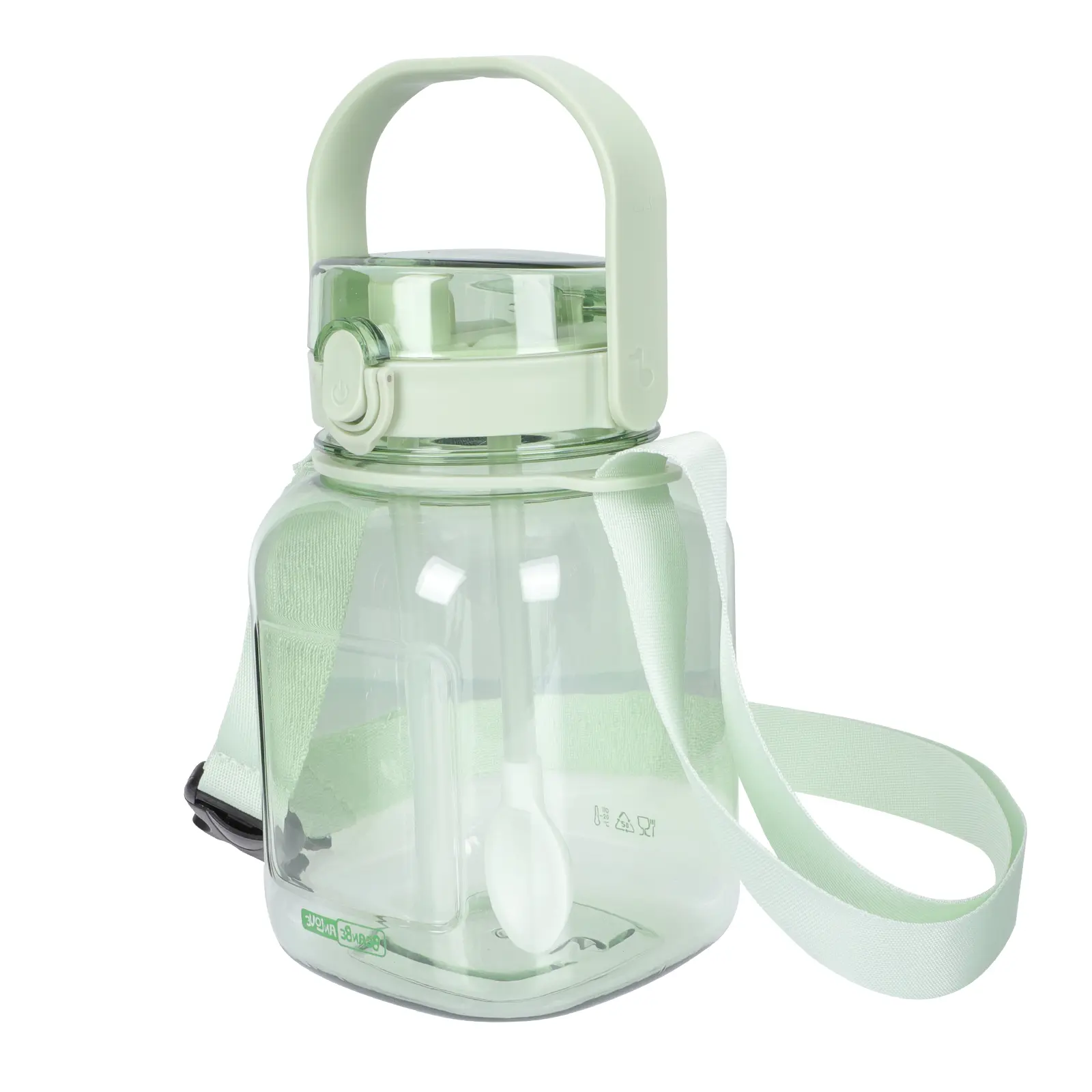 Large Pudding Water Cup Bottle Portable Outdoor Sports PC Material Reusable Sealed Juices Container Large Capacity Gym Practice