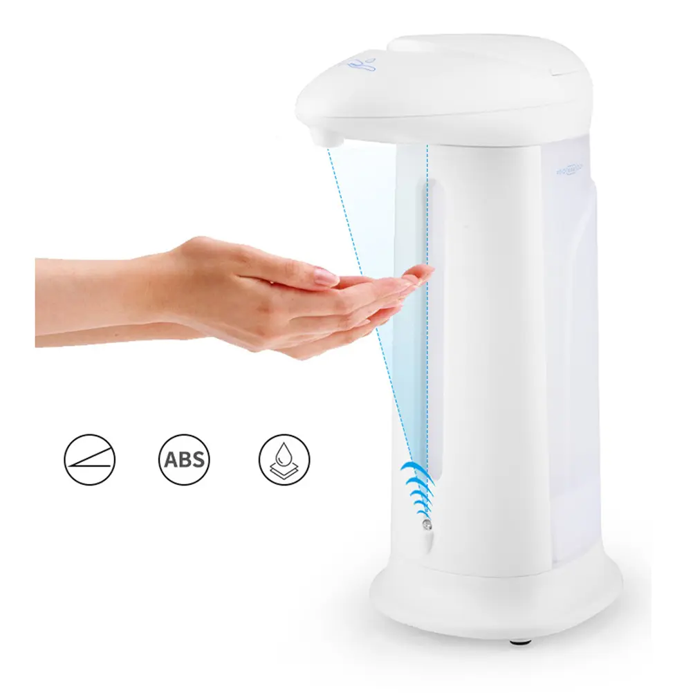 19 5x9 3cm Automatic Sensor Soap Dispenser Bath Liquid Bottle Handwashing Fluid White Child Friendly Plastic Infrared Human Body