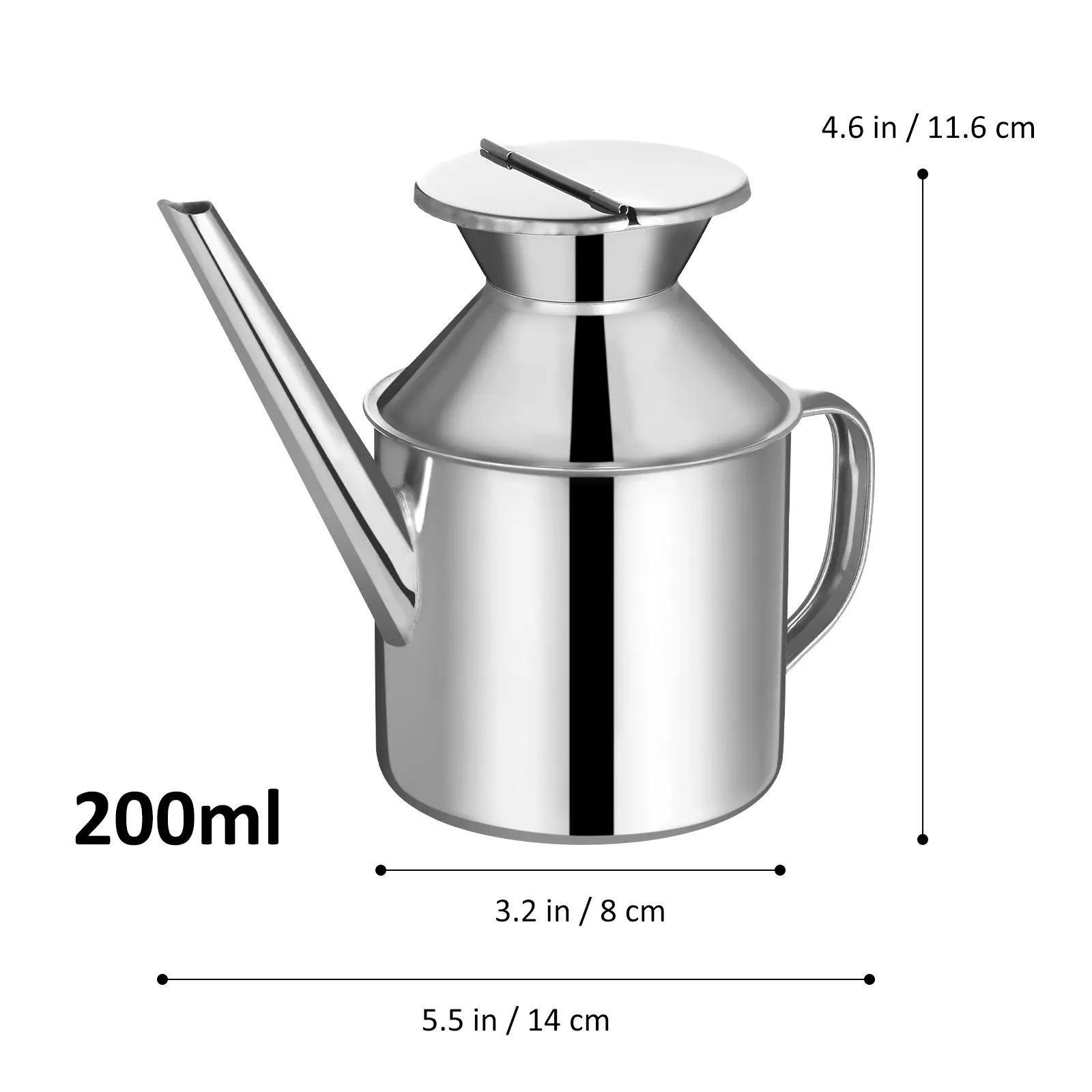 Stainless Steel Oil Pot Dispenser Bottle Large Size Precise Pour Olive Oil Container Kitchen Tool Grease Saver Storage