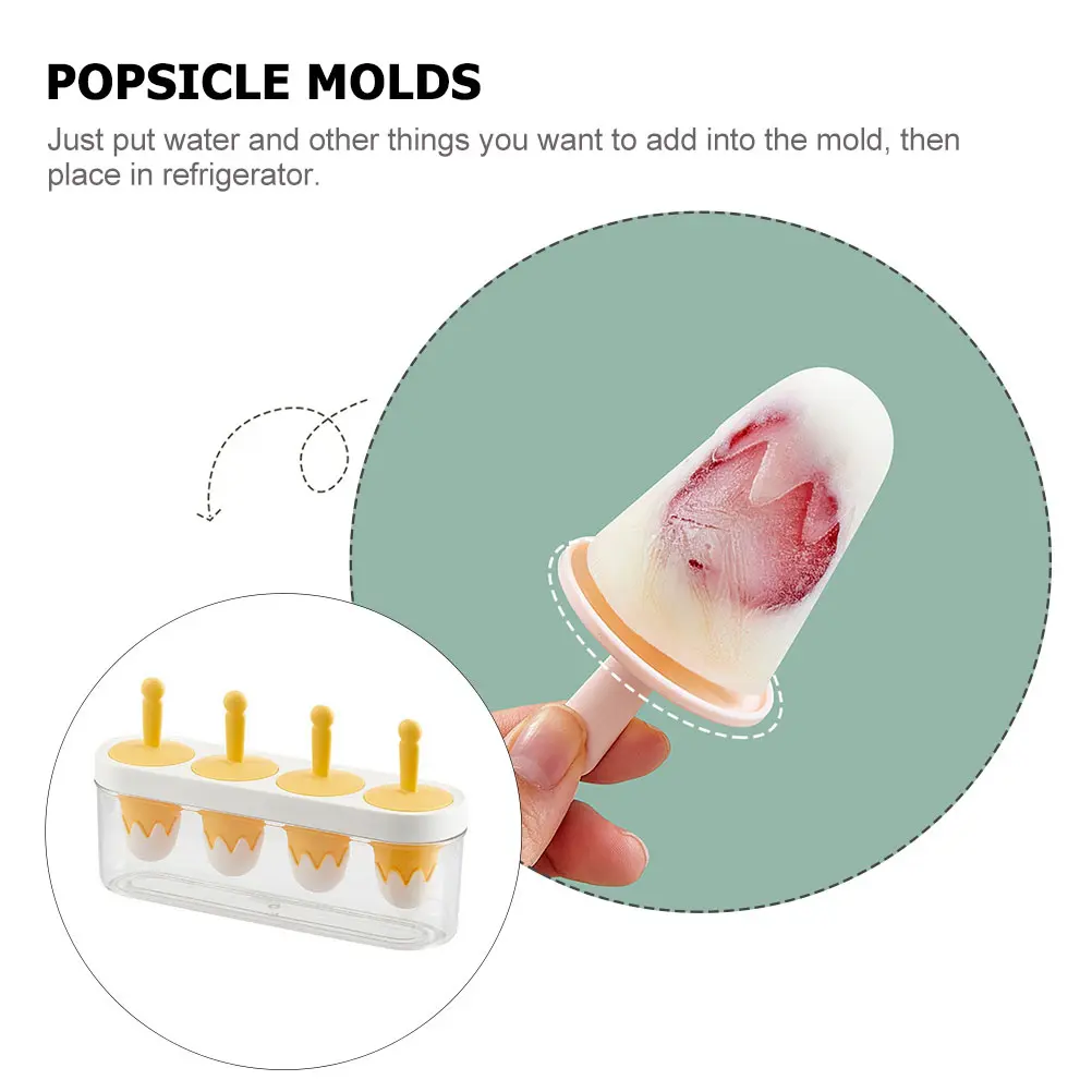 Food Grade Silicone Mold Reusable Ice Cream Maker Yogurt Puree Treats Making Molds