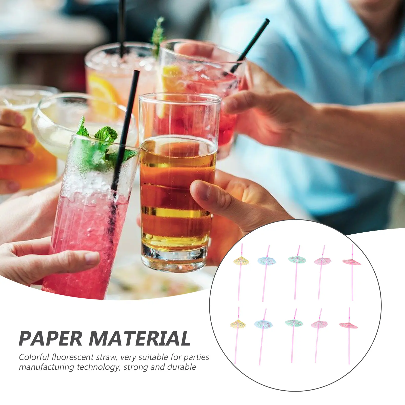 50pcs Disposable Straws Paper Premium Quality Safe Practical Fun Drink Enjoyable Beautiful Gathering Favor Suitable Beverages