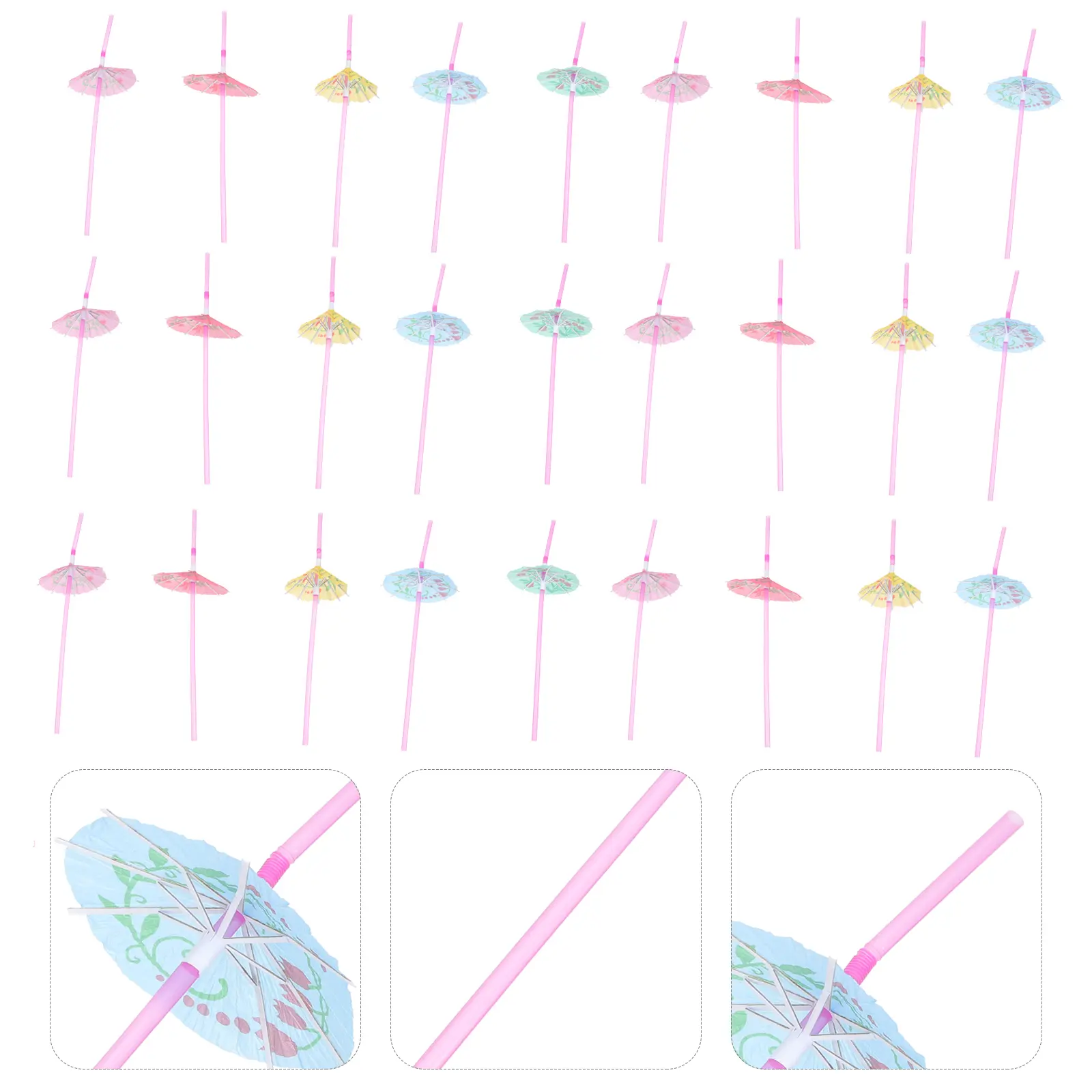 50pcs Disposable Straws Paper Premium Quality Safe Practical Fun Drink Enjoyable Beautiful Gathering Favor Suitable Beverages
