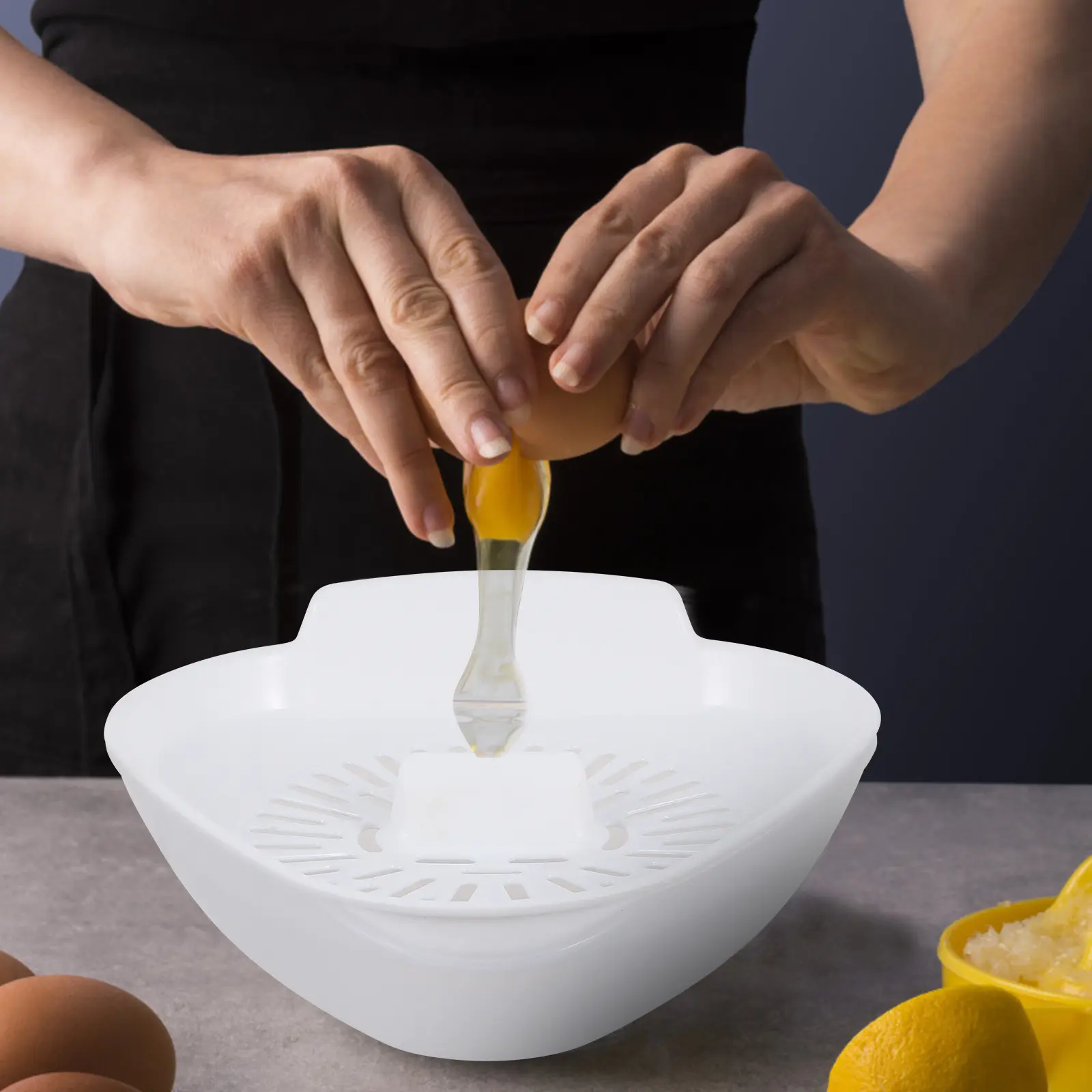 Premium PP Steamer Microwave White Separator Cooking Plate Two In One White Divider Steamed Tool