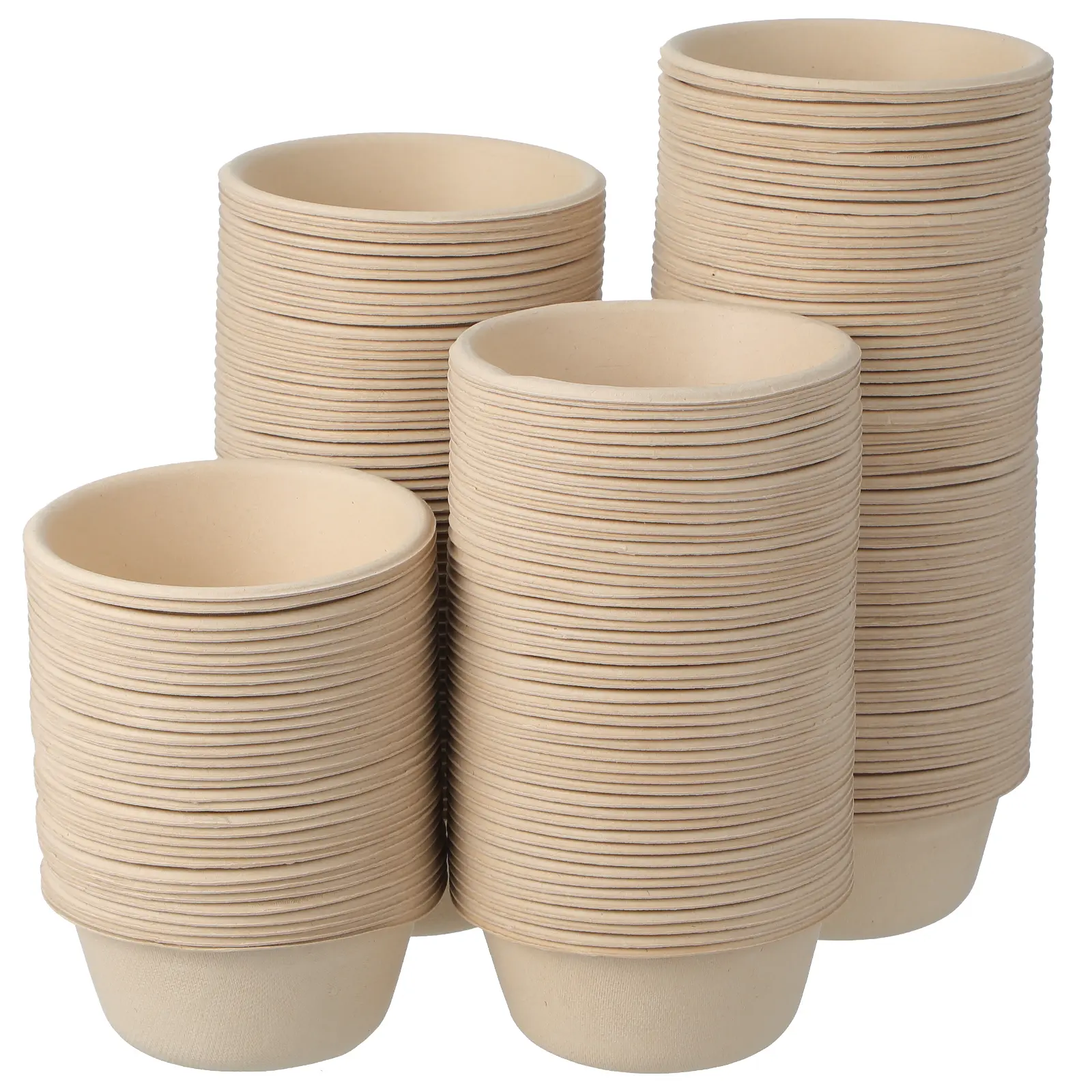 200 Pcs Disposable Environmentally Friendly Paper Bowl Bowls Glass Soup Containers with Lids for Lunch Disk