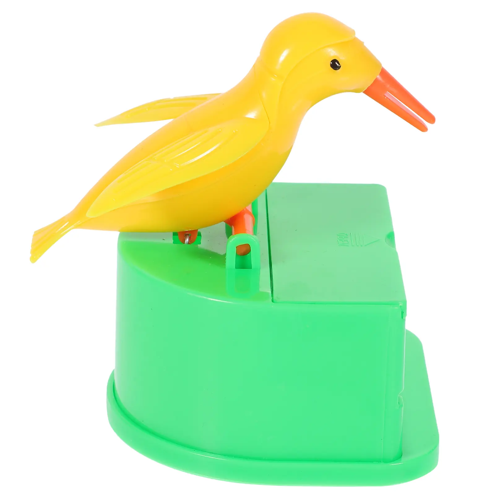 Smart Toothpick Box Fun Funny Automatic Holder Pop up Dispenser Desktop Bird Household Green Background Yellow Bird Simple