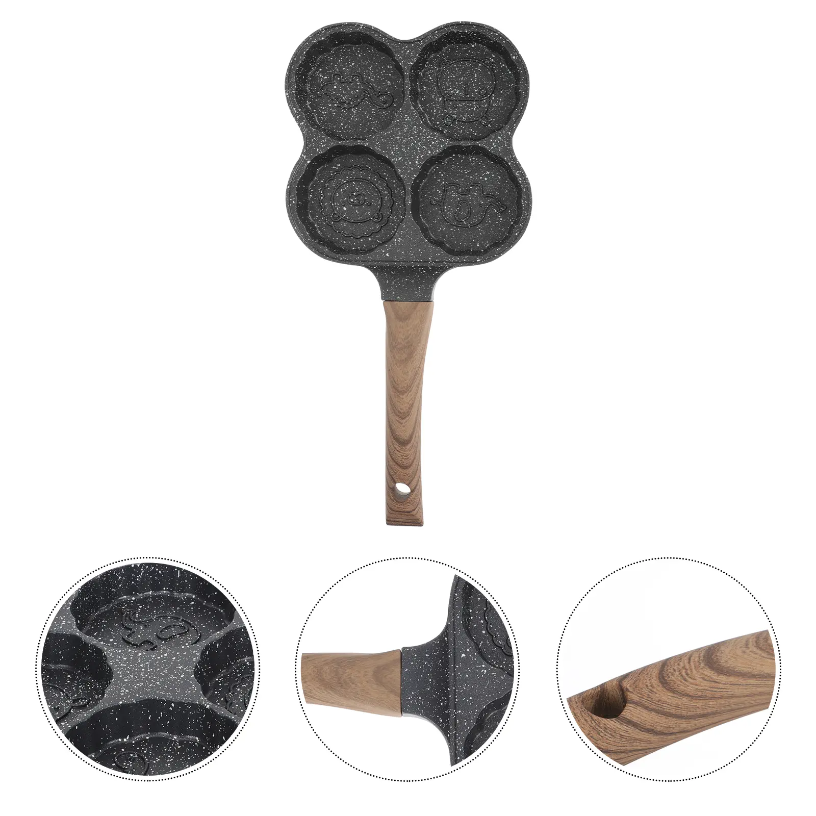 Creative Multi hole Frying Pan for Hamburger Pancake Eggs Non stick Kitchen Utensil Even Heating Wear resistant Bottom Smooth