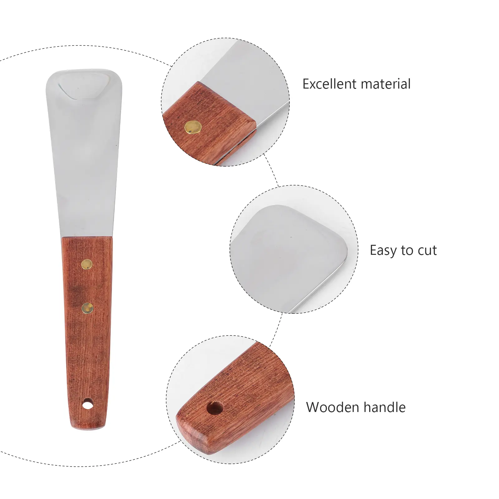 Scoop Stainless Steel Kitchen Utensil Ergonomic Anti-Slip Handle Anti-Rust Smooth Cutting Modern Design for Cafe Dessert