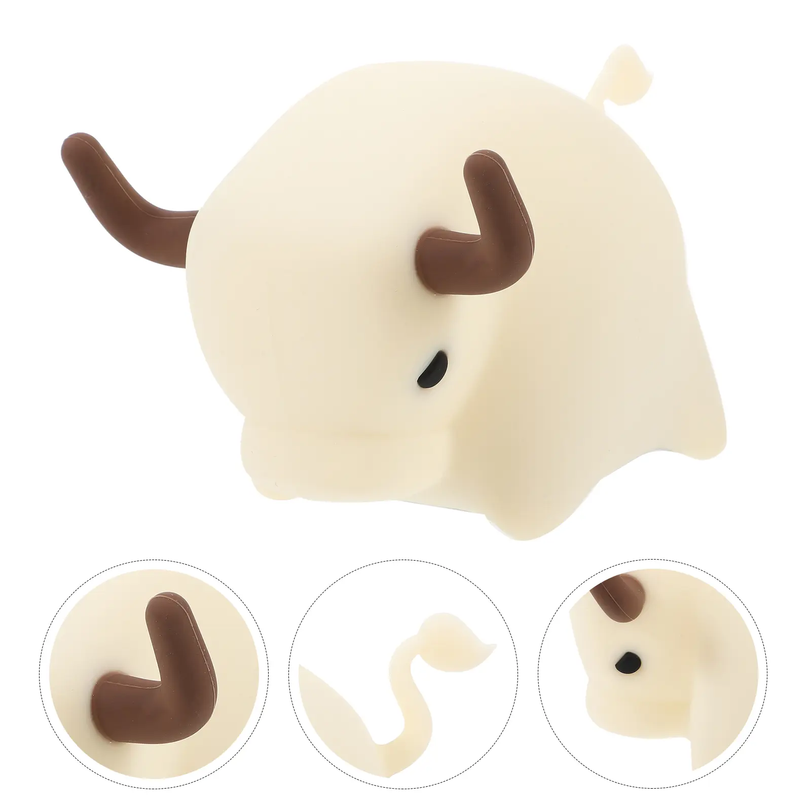 1 set Cow Bedside Lamp 1 Set Led Night Light Rechargeable Cute Animal Nursery Light For Bedroom Tap Control Portable Gift