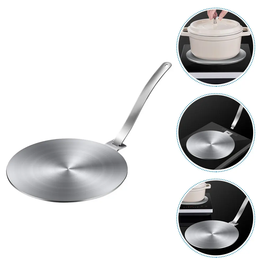 Stainless Steel Heat Conduction Enhanced Efficient Cooking Induction Adapter Ring Plate For Gas Electric Cooktops Rapid