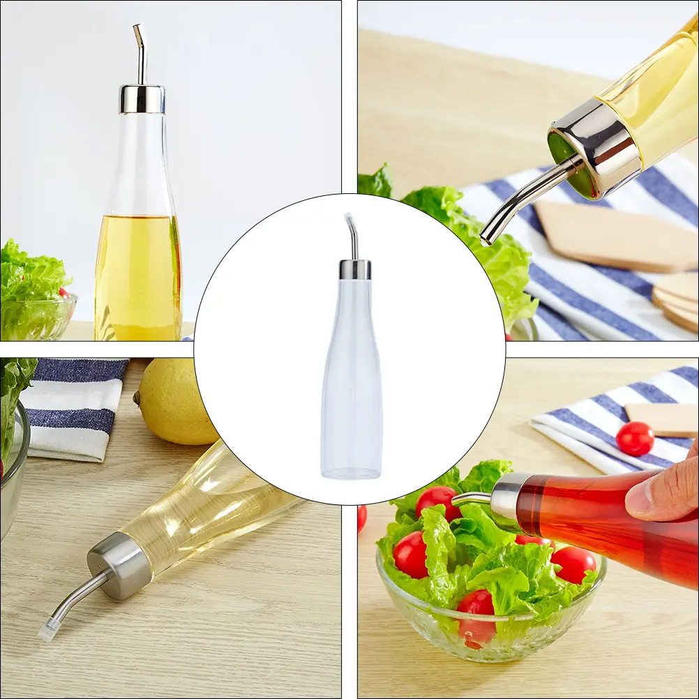 1pc Oil Vinegar Soy Sauce Seasoning Bottle Transparent Reusable Acrylic Oil Container Kitchen Supplies Cooking Bottle For Home