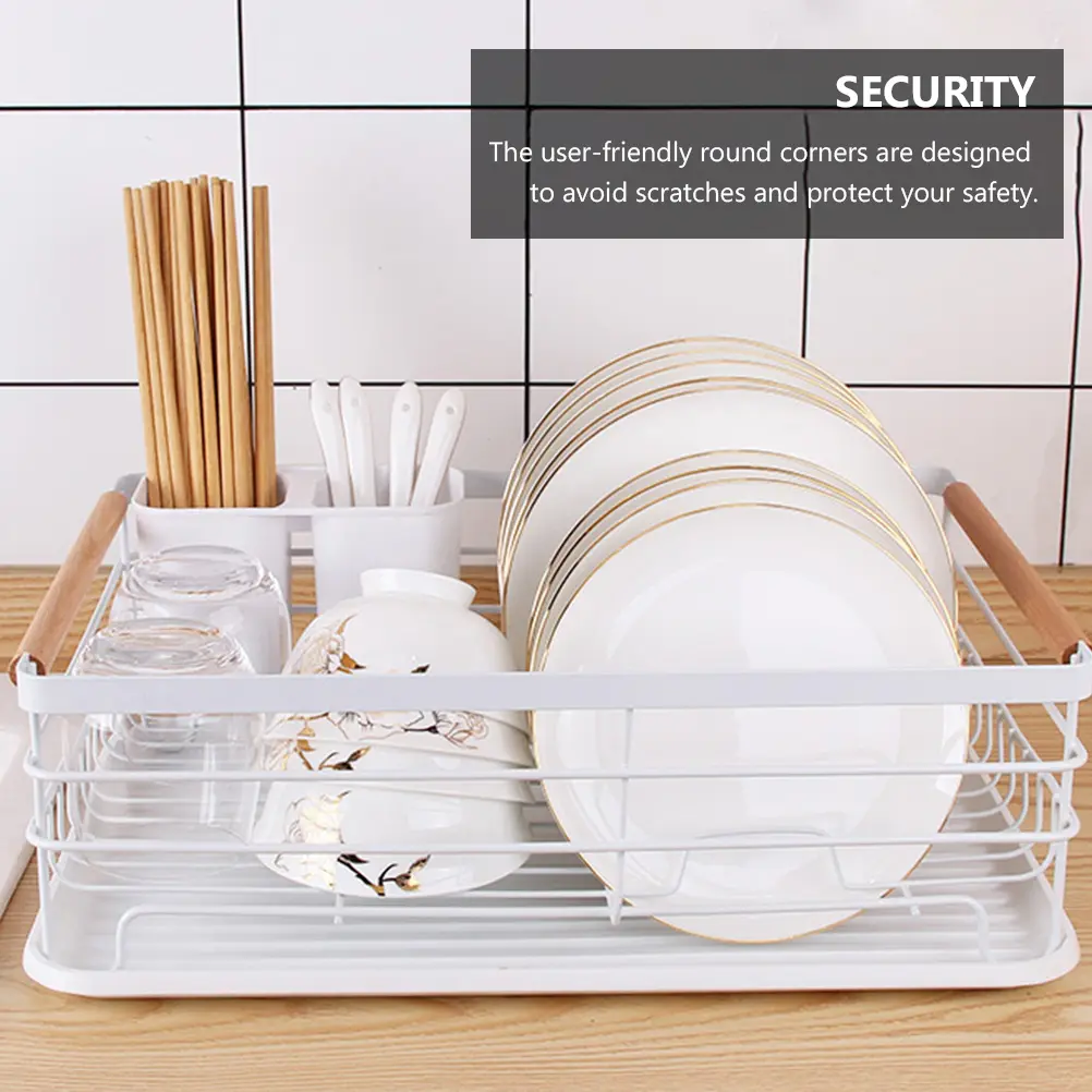 1pc Iron Dish Rustproof Kitchen Storage Organizer Drain Rack For Bowls Chopsticks Spoons Tableware Holder Rack
