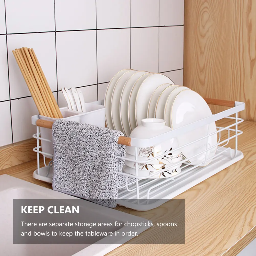 1pc Iron Dish Rustproof Kitchen Storage Organizer Drain Rack For Bowls Chopsticks Spoons Tableware Holder Rack