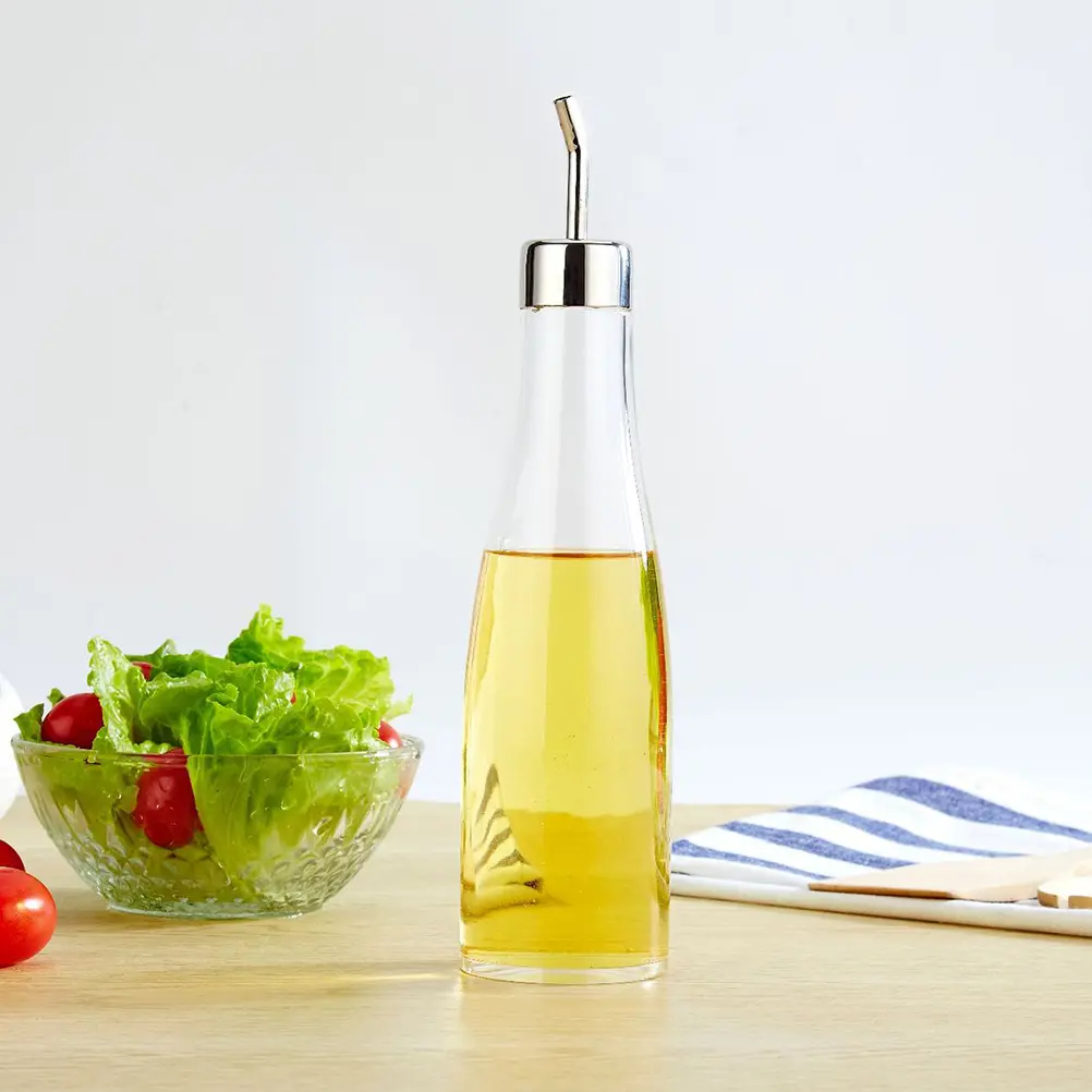 1pc Oil Vinegar Soy Sauce Seasoning Bottle Transparent Reusable Acrylic Oil Container Kitchen Supplies Cooking Bottle For Home