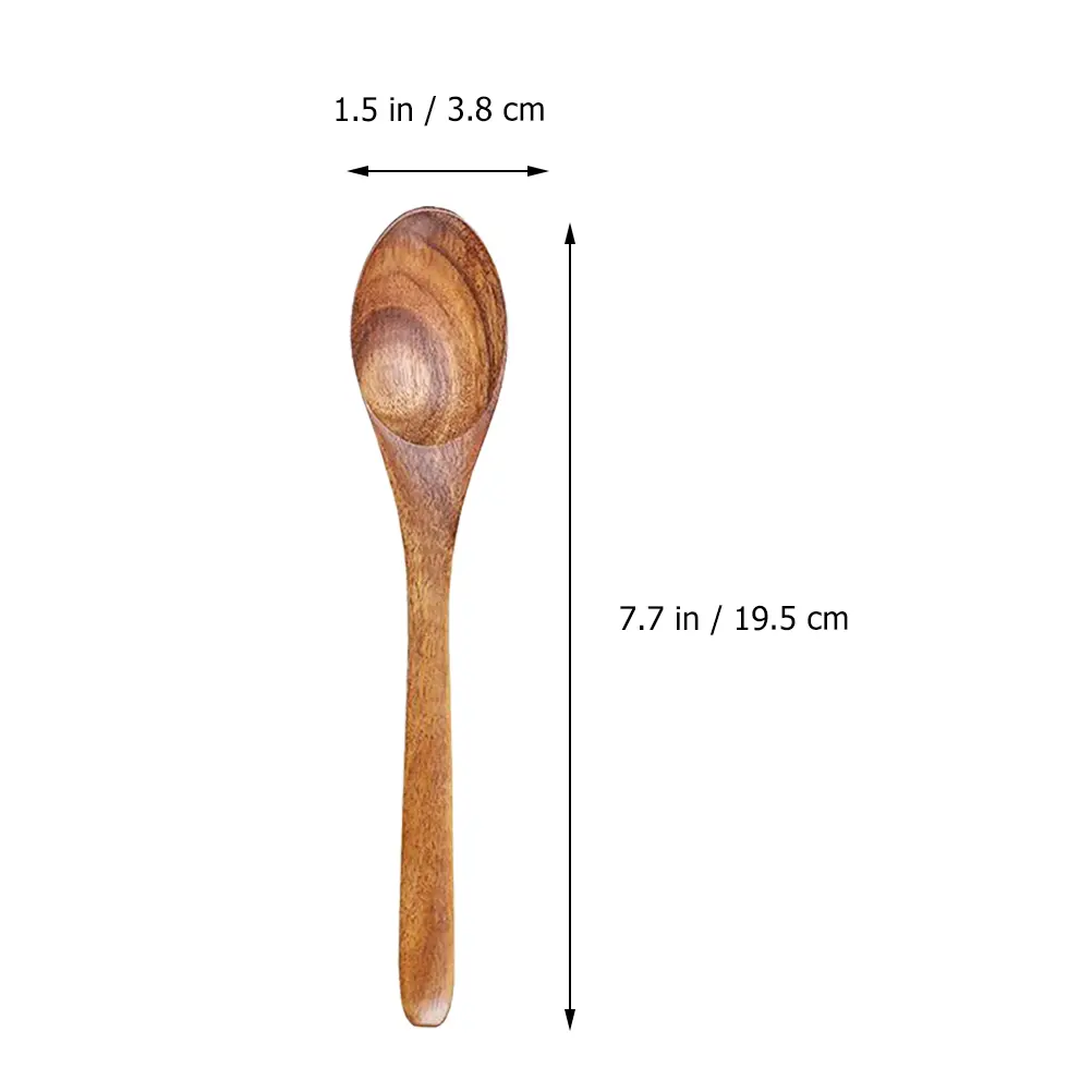 1 set Wooden Cutlery Set Reusable Eco-Friendly Portable Tableware For Picnic Barbecue Party School Lunch Pudding Spoon Dessert