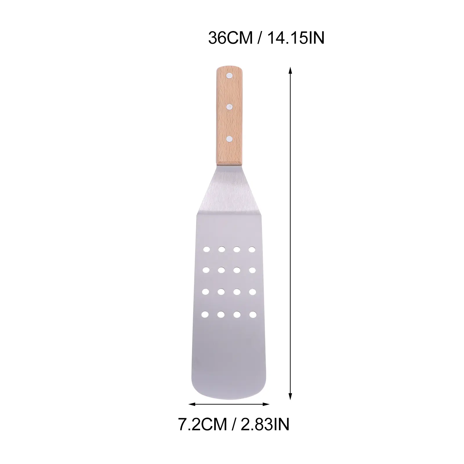5 pcs Stainless Steel Spatula Set Pizza Shovel Cake Transfer Tool Kitchen Accessories Wooden Handle Strong for Oven