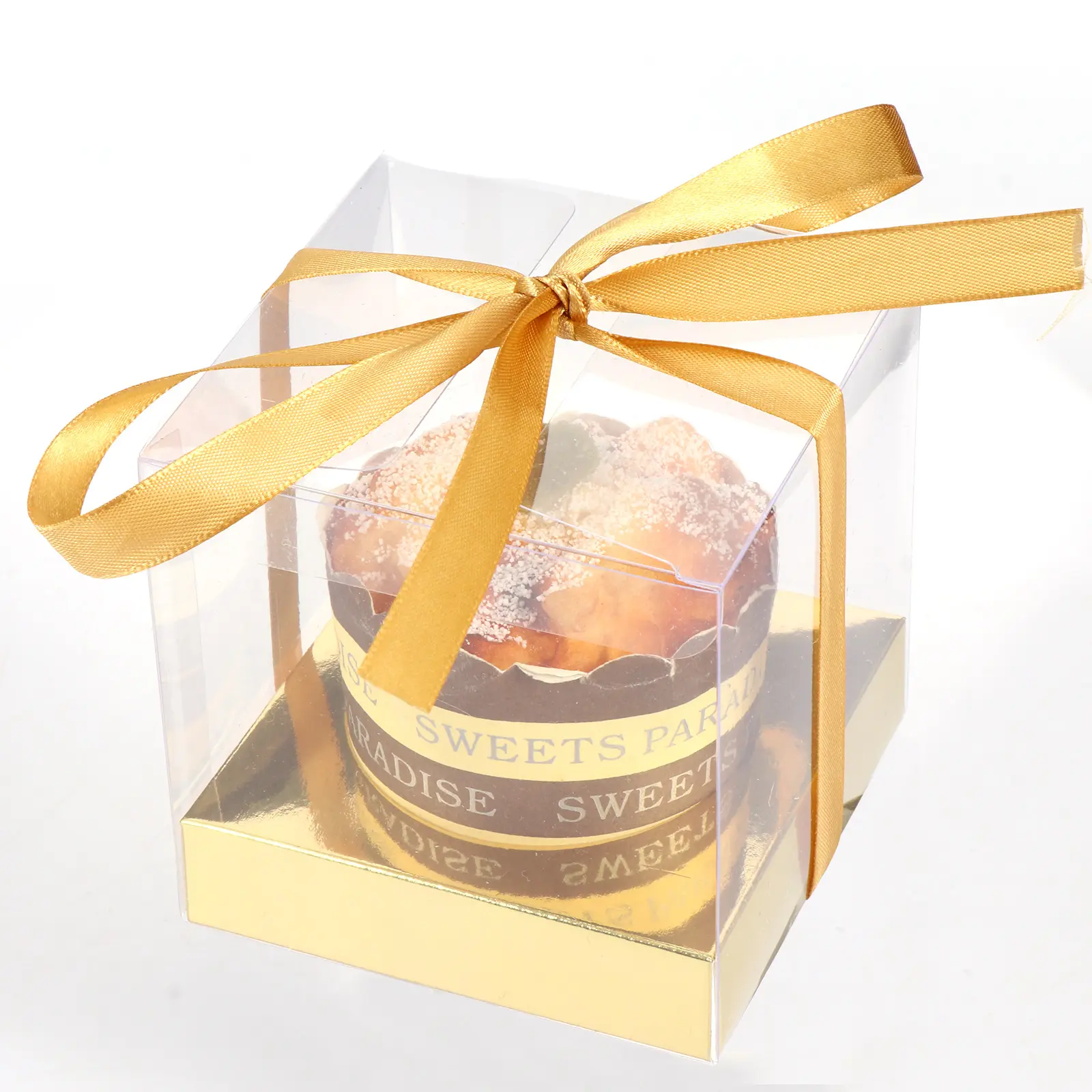 12 Pcs Cake Boxes 9x9x9cm PVC Transparent Reusable Containers Bakery Party Food Packaging Disposable Kitchen Supplies