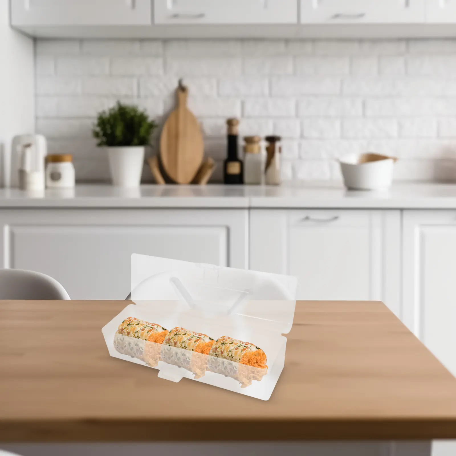 Roll Reusable PP Roll Cake Boxes Packaging Material Handheld Storage Packaging Dessert Container Bulk Travel Cake Boxes