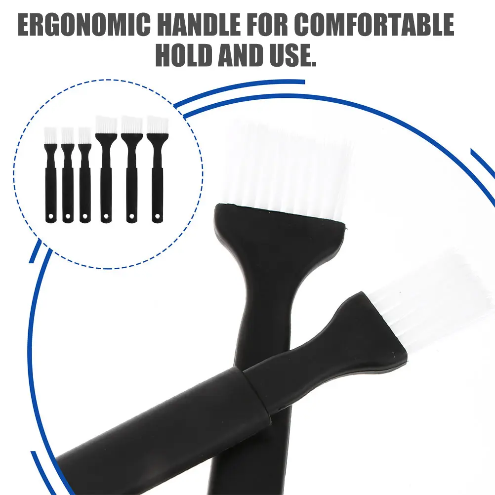 6 Pcs Set for Grilling Baking Basting Sauce Tools Practical Bbq Oil Brushes Plastic Brushes Kitchen Outdoor Use
