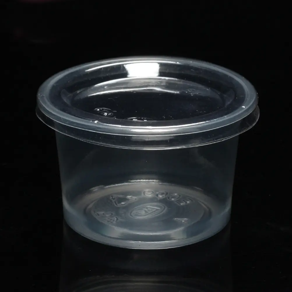 100 Pcs Disposable Sauce Cups Yogurt Containers Safe PP Material Great Sealing Effect Ideal Birthdays BBQs Weddings Catering
