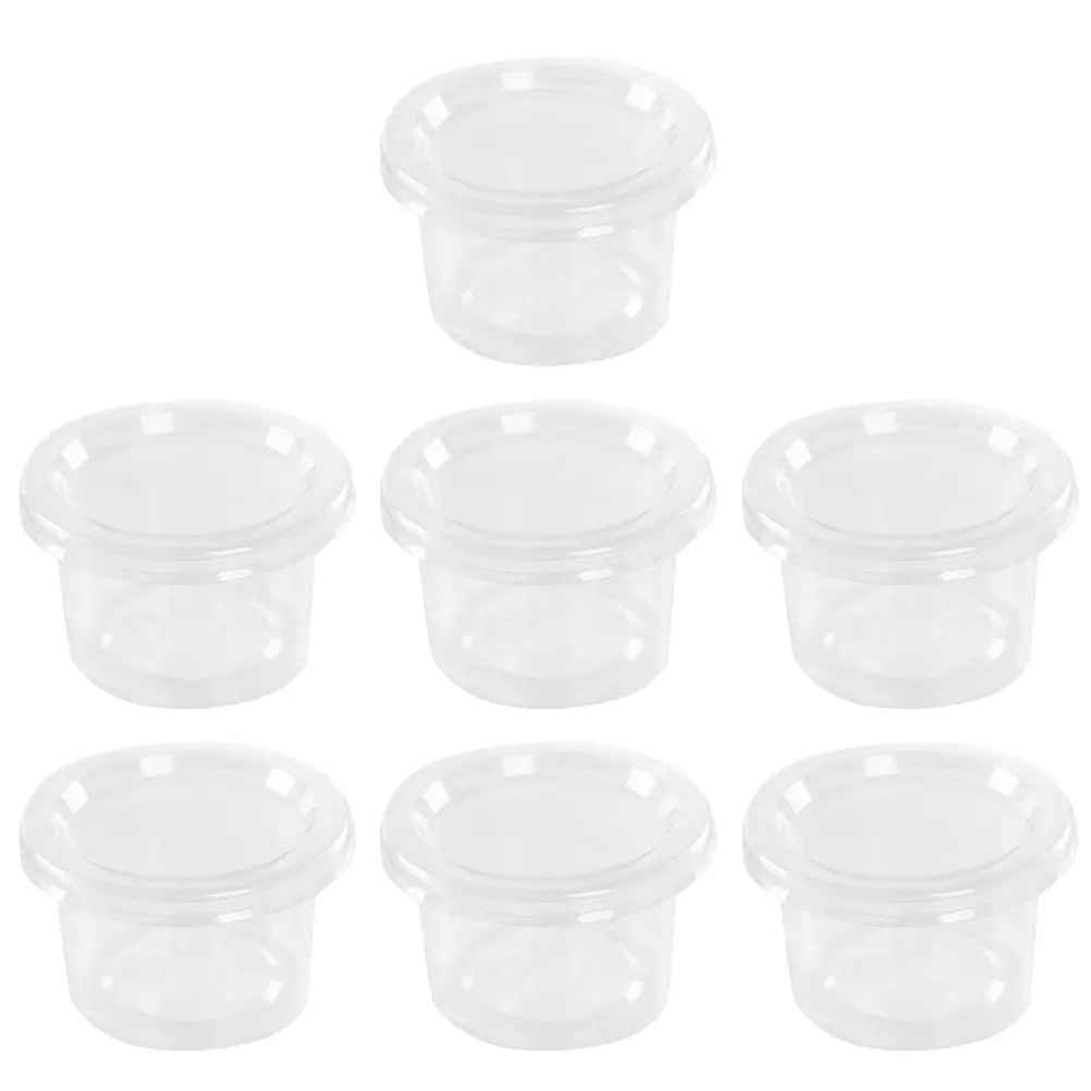 100 Pcs Disposable Sauce Cups Yogurt Containers Safe PP Material Great Sealing Effect Ideal Birthdays BBQs Weddings Catering
