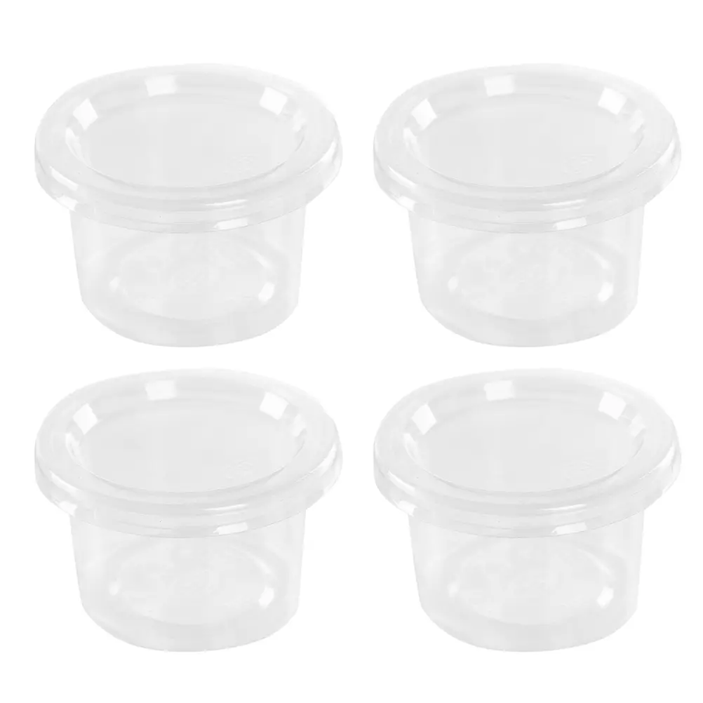 100 Pcs Disposable Sauce Cups Yogurt Containers Safe PP Material Great Sealing Effect Ideal Birthdays BBQs Weddings Catering