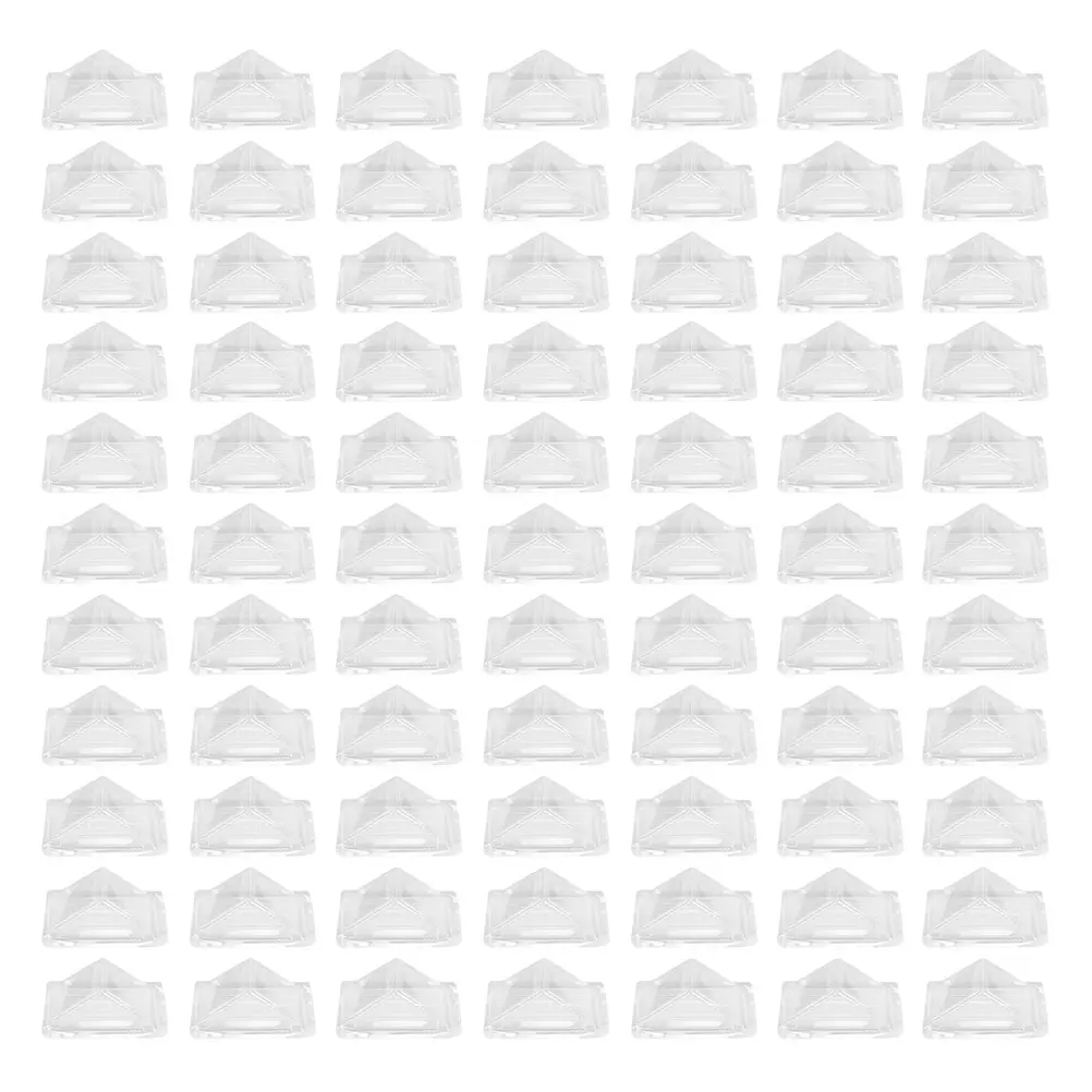 70pcs Disposable S wich Packaging Containers Transparent Takeout Cases Plastic Food Boxes Cake Triangle Boxes