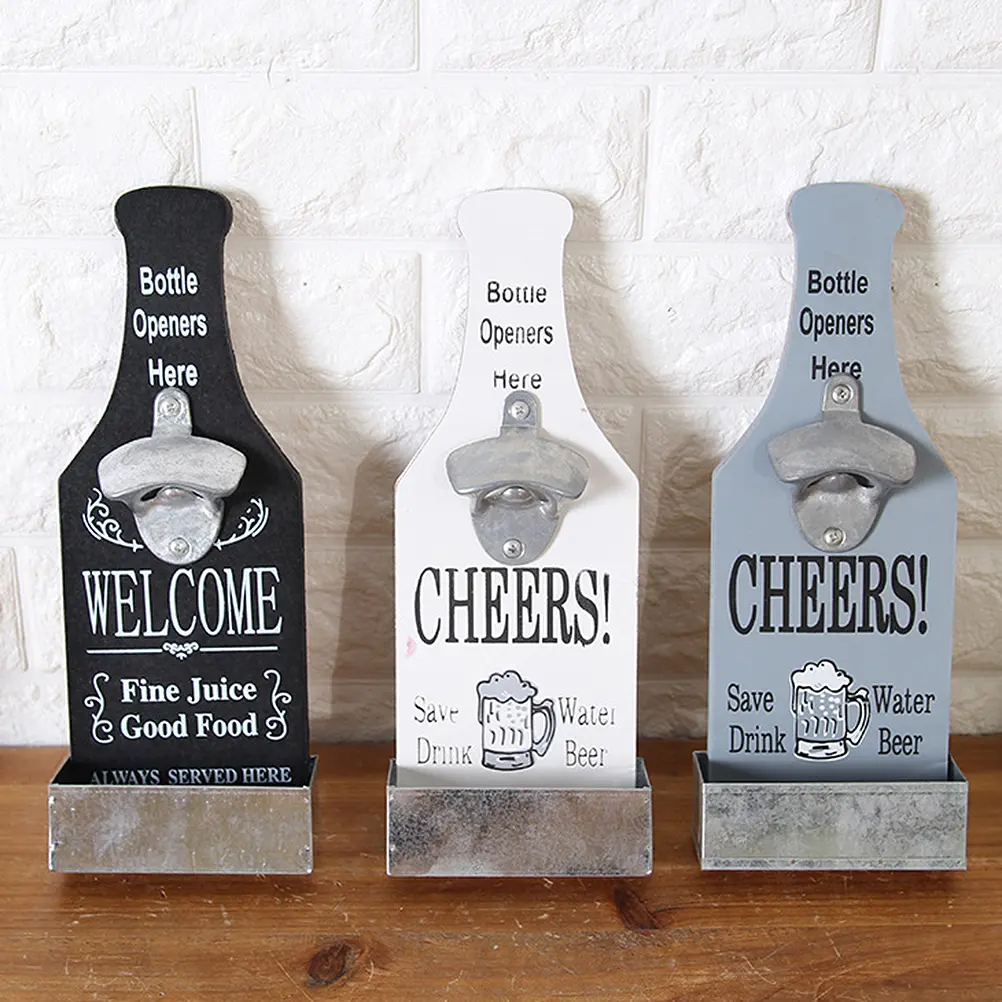 Wall Mounted Bottle Opener Beer Opener Pendant Cool Present for Men Decorative Retro Fashion Drinking Accessories