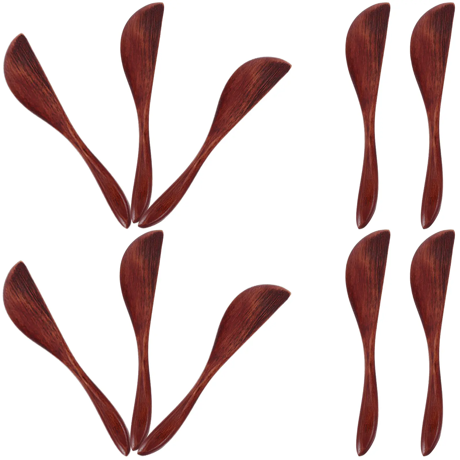 10pcs Nanmu Breakfast Knife Wooden Butter Spreader Wood Cheese Cake Cutter Smooth Surface Hand Wash Kitchen Baking Tool