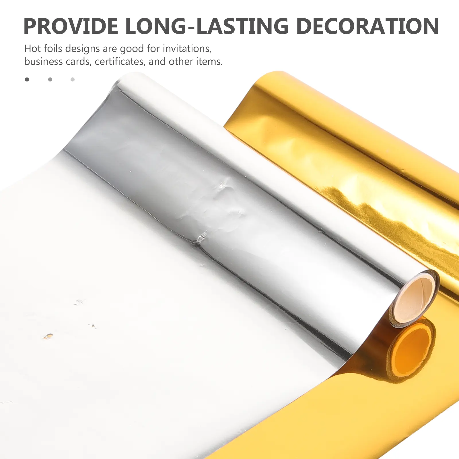 2 Rolls Aluminum Foil Transfer Paper Craft Toner Reactive Foil Heat Activated Foils Diy Projects Storage Containers