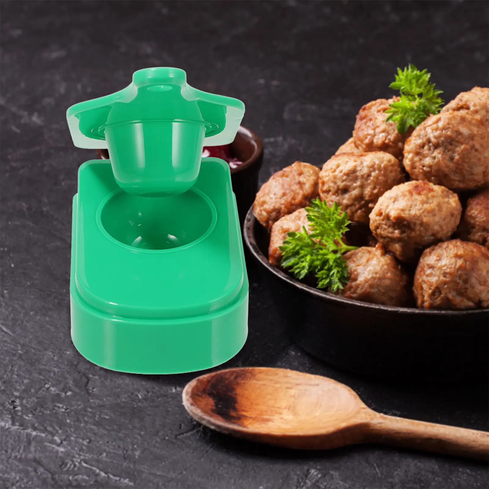 Maker Manual Baller Tongs Reusable Plastic Meatball Mold Portable Kitchenware Meatball Scoop Cake Ball Mold For Fish Shrimp