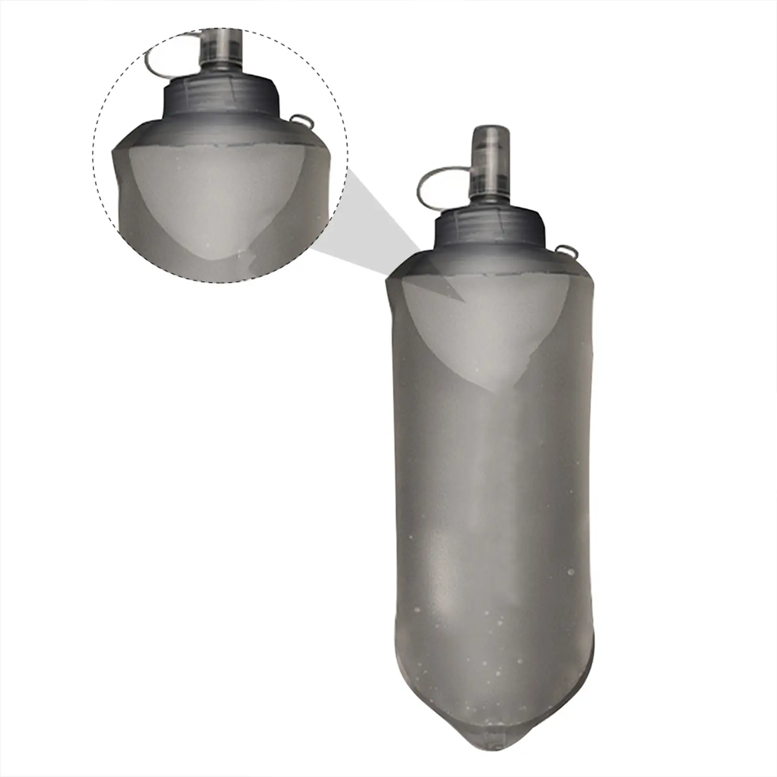 1pc Soft Water Bottles Food Grade Silicone Sports Food Grade Silicone Cup Cups Foldable Reusable Travel Fitness Camping Cups