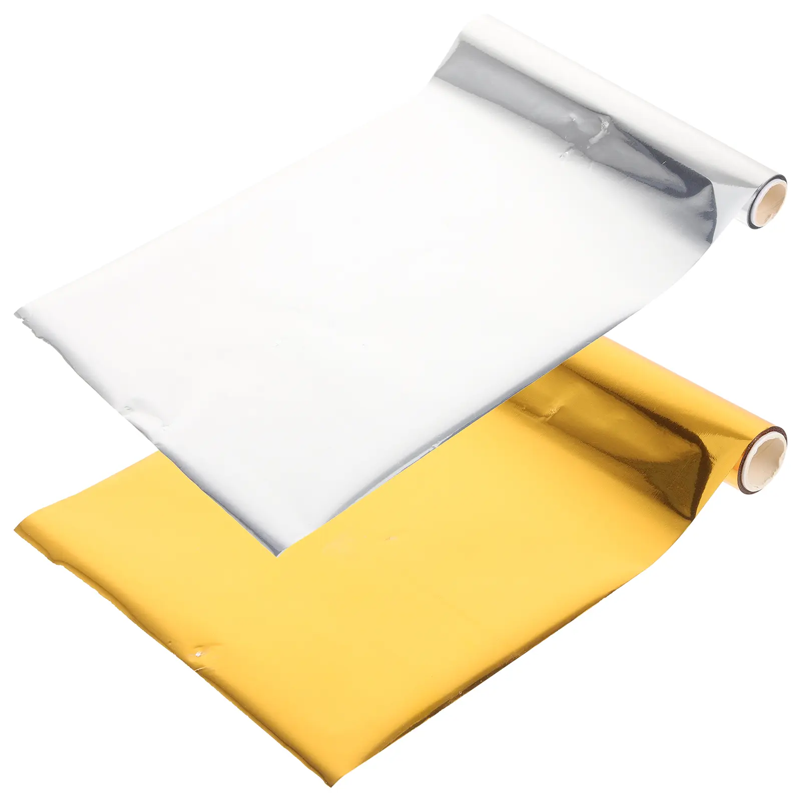 2 Rolls Aluminum Foil Transfer Paper Craft Toner Reactive Foil Heat Activated Foils Diy Projects Storage Containers