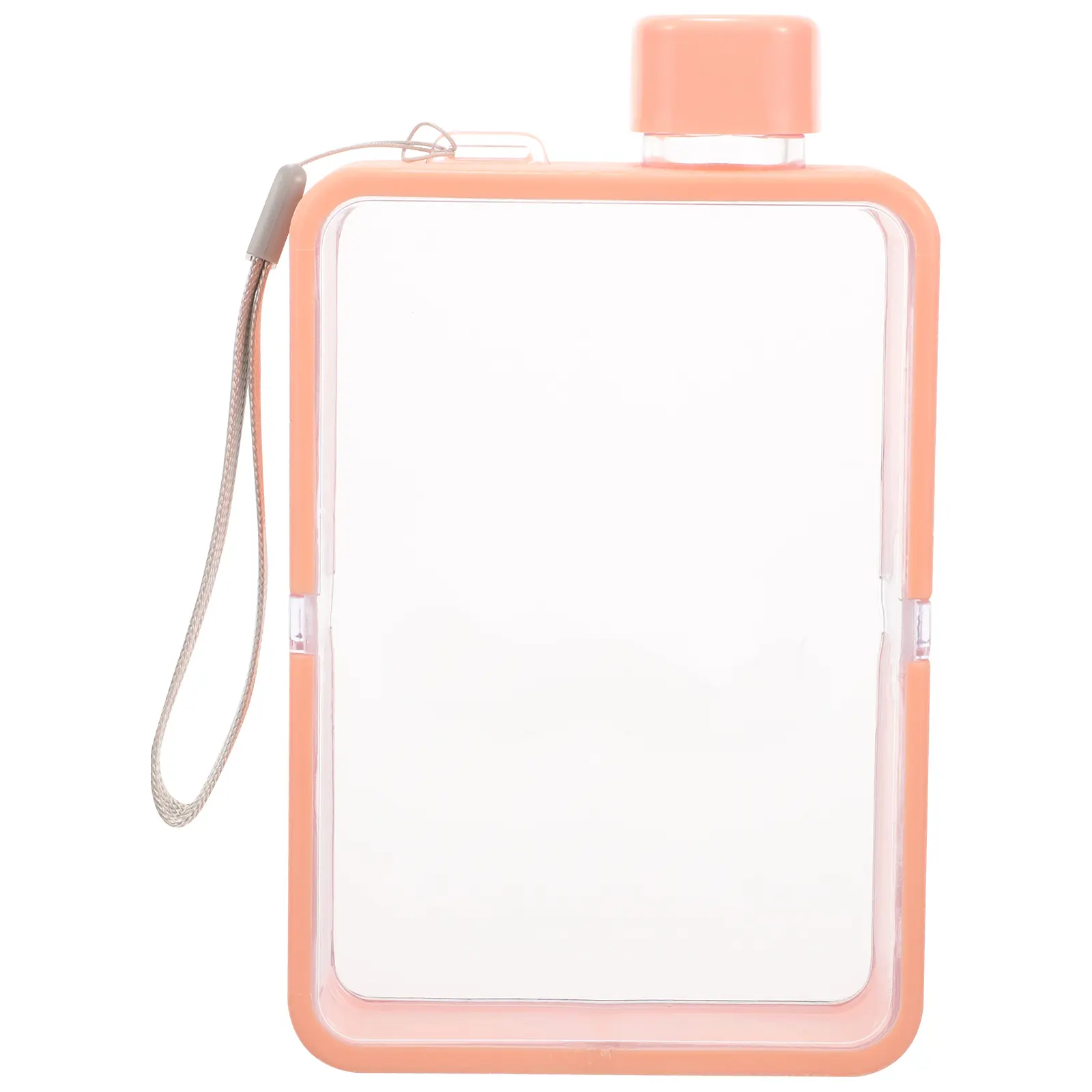 Frosted Flat Water Bottle Slim Transparent Leakproof Reusable Pp Flask For Travel Fitness A5 Portable Container Juice Tea Soup