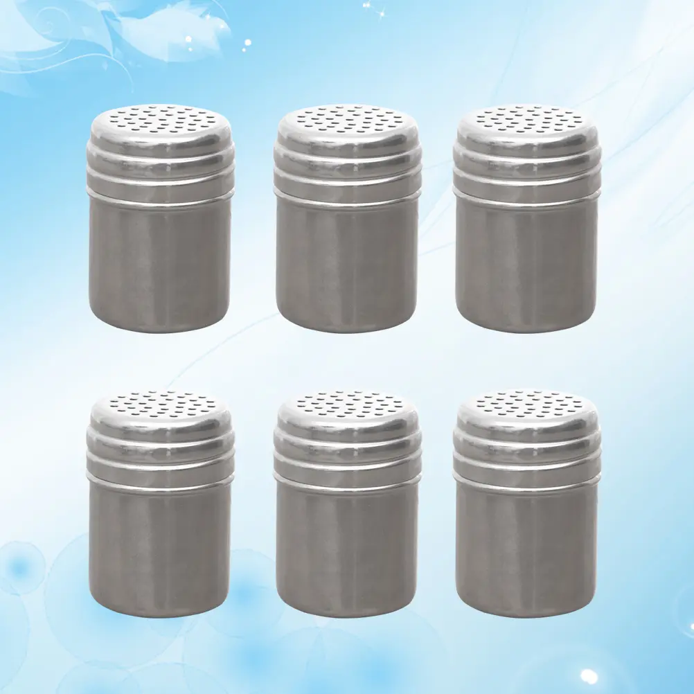 12pcs Metal Seasoning Shaker Pepper Sugar Powder Container Dust-Proof Kitchen Cooking Tool For Baking Bbq Home Use Spice