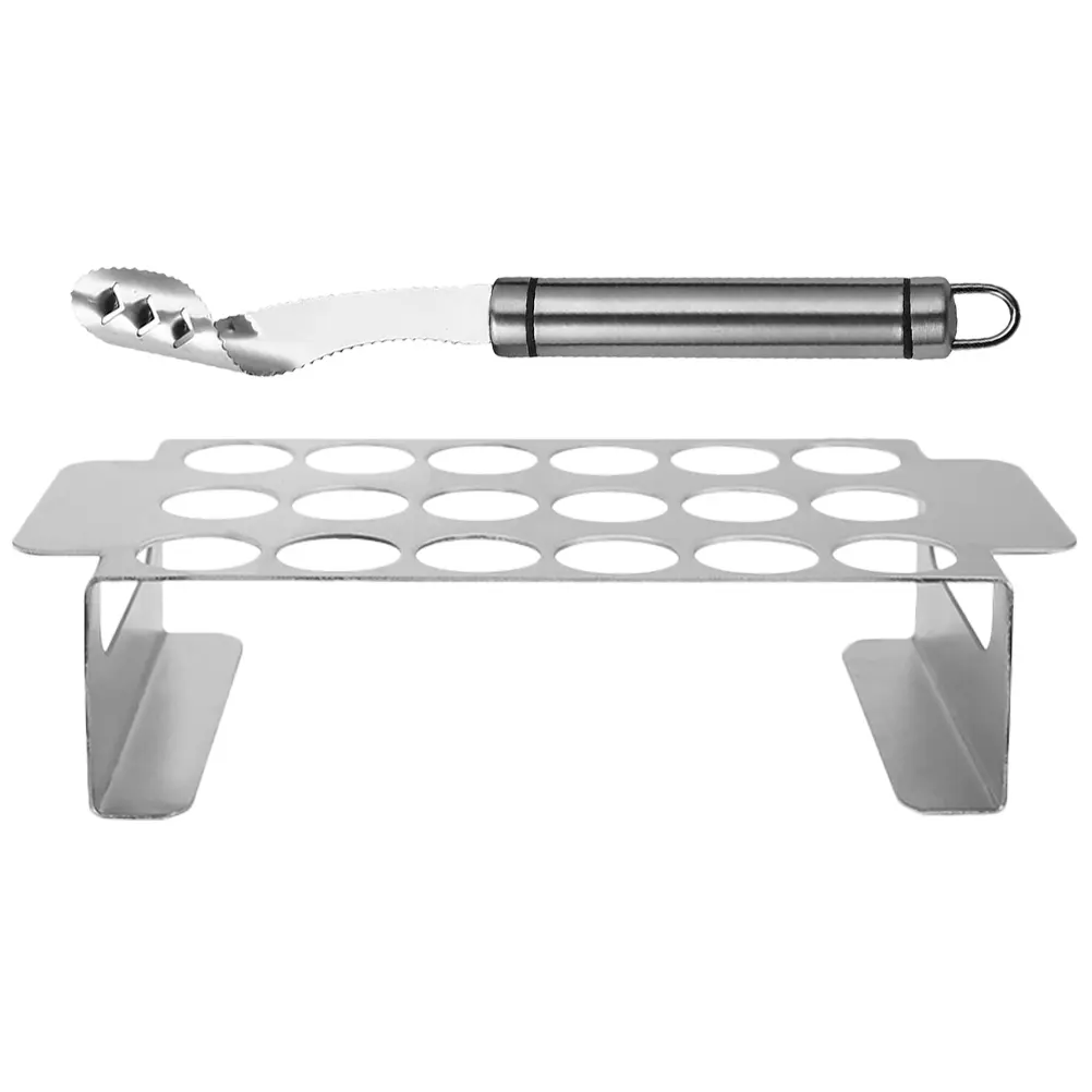 Pepper Stainless Steel Chili Rack Core Knife BBQ Tools Kitchen Assistant Grilled Chicken Legs Wings Roaster Grill Holder